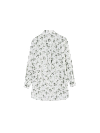 Loose Printed Sheer Shirt