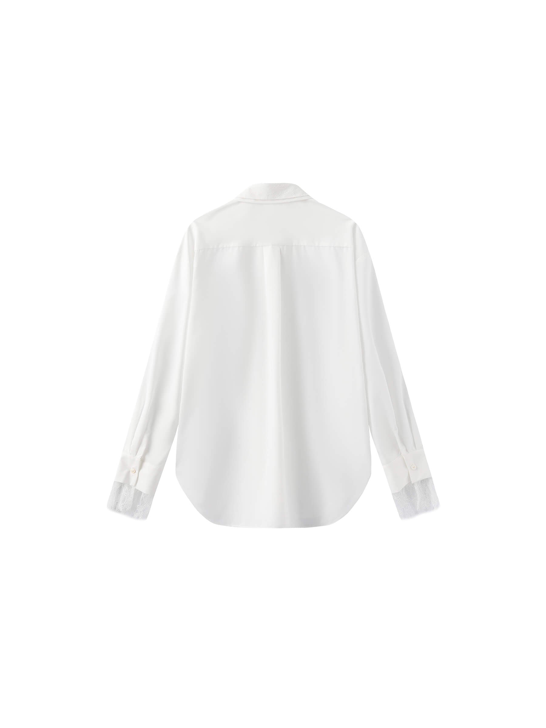 Double Wing Collar Shirt with Detachable Lace Collar-18