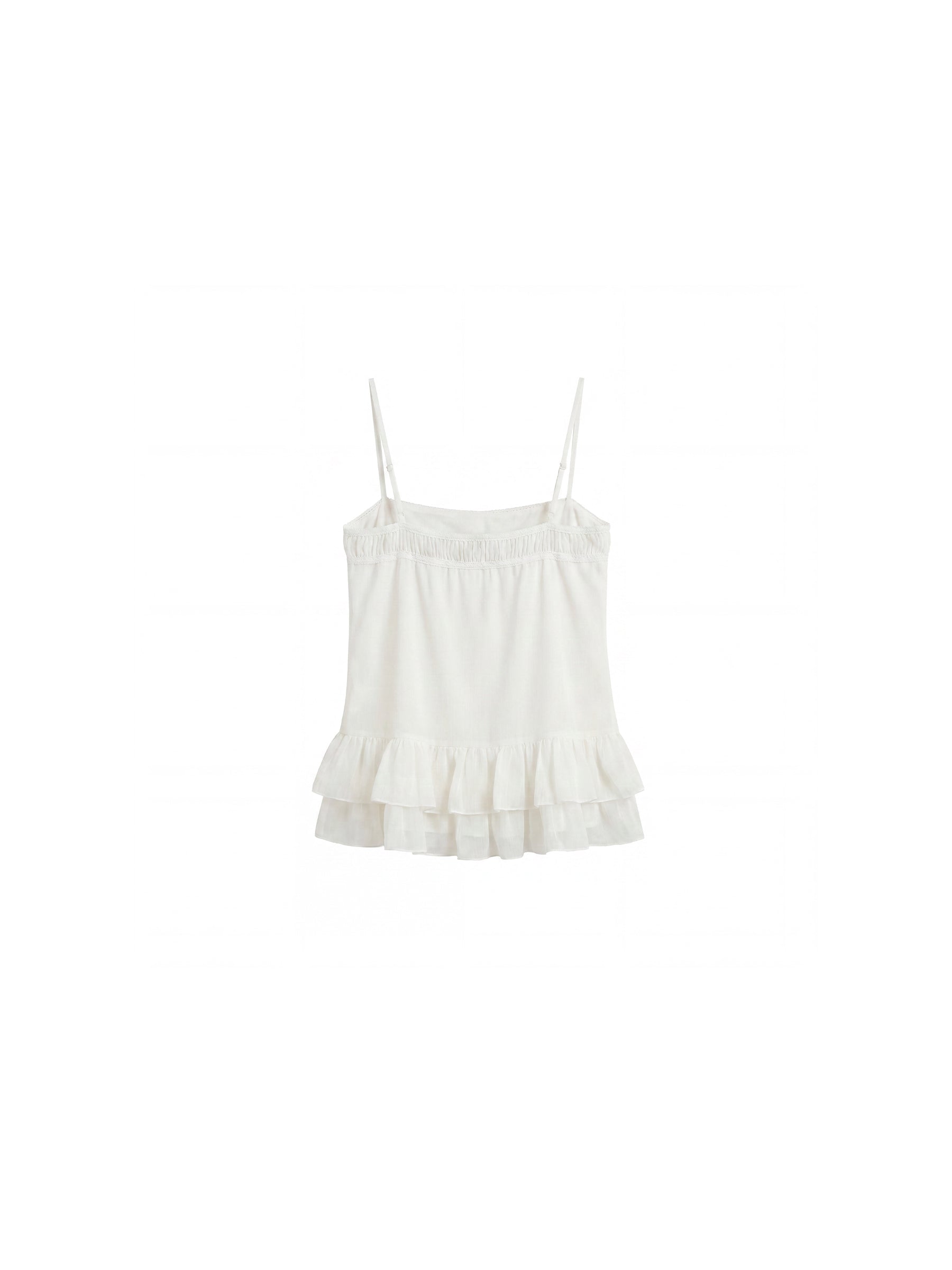 CUBIC Lace V-Neck Ruffle Floral Camisole-16