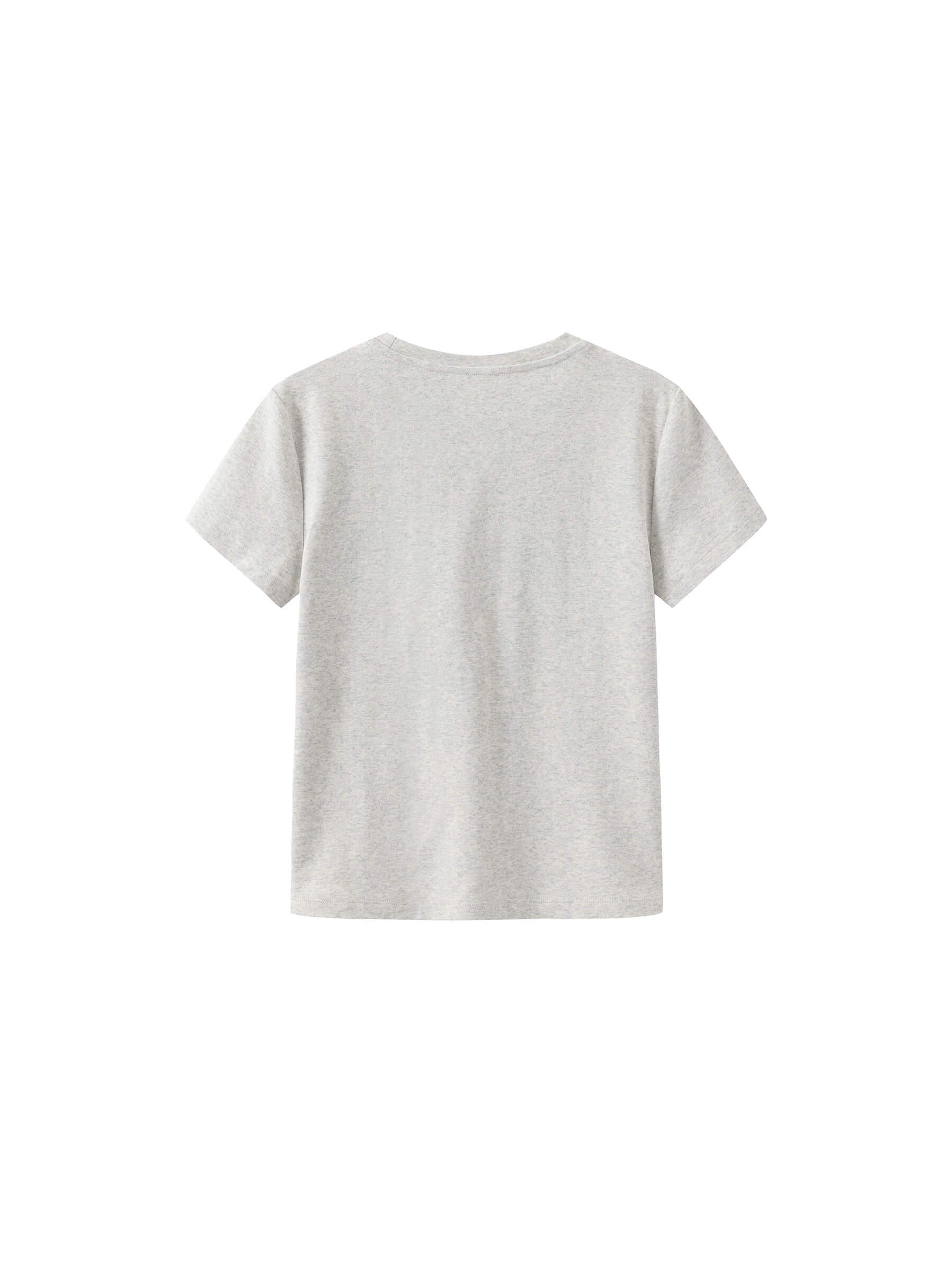 Cropped Letter Embroidered T-shirt-18