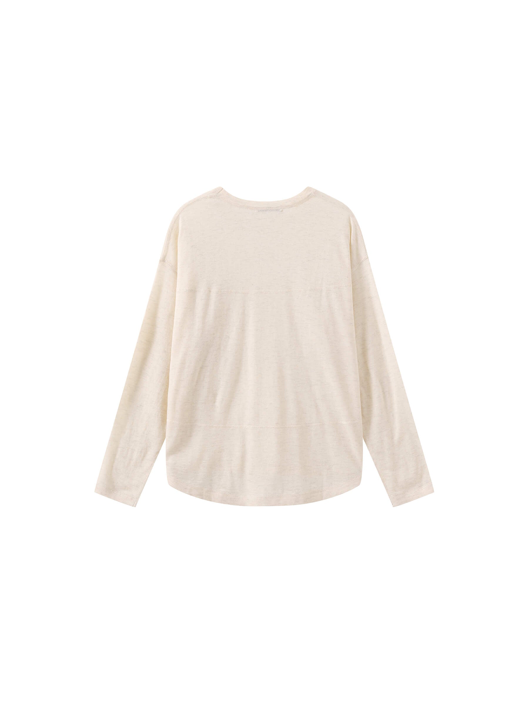 Crew Neck Long Sleeve Top with Wool Blend-18
