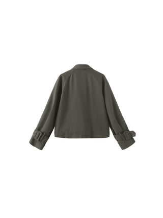 Overlay Cropped Trench Coat