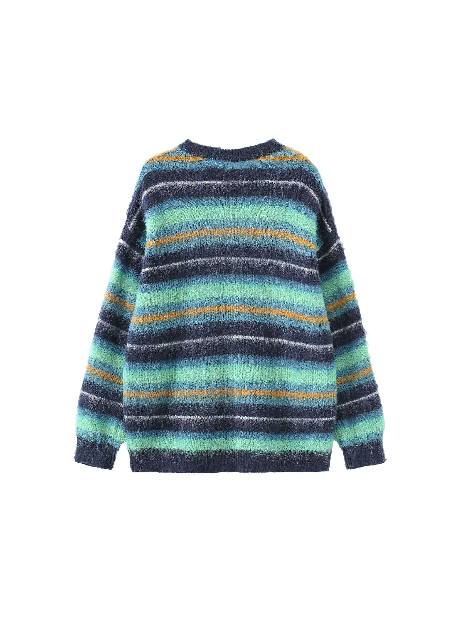 Fluffy Striped Oversized Knit Sweater-18