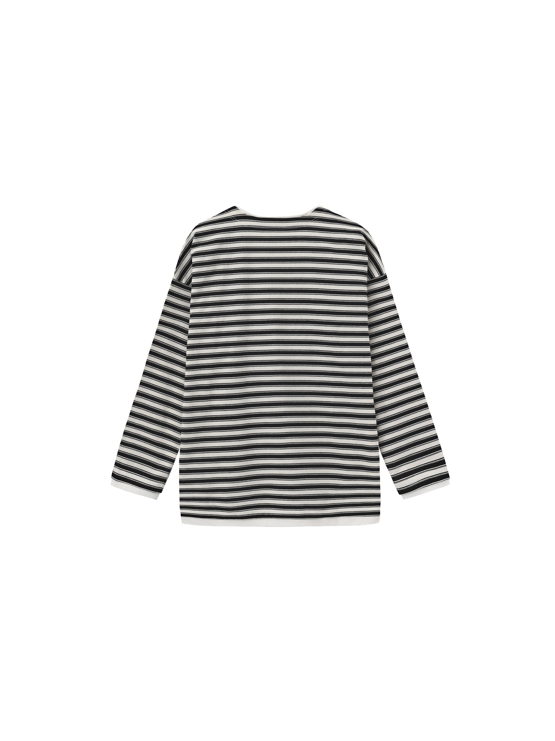 Contrast Stripe Oversized Long-Sleeve Top-16