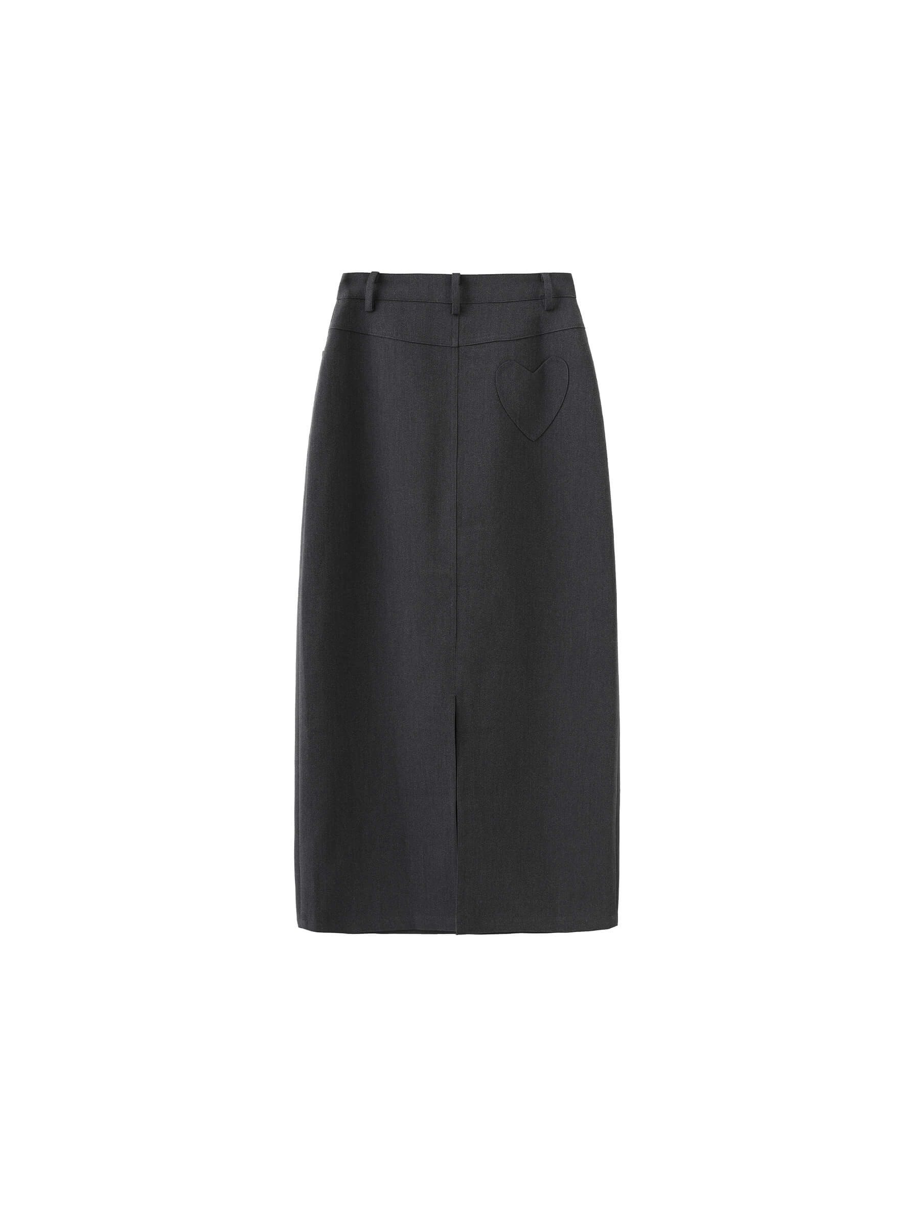 High Waist Long skirt with Back Slit-18
