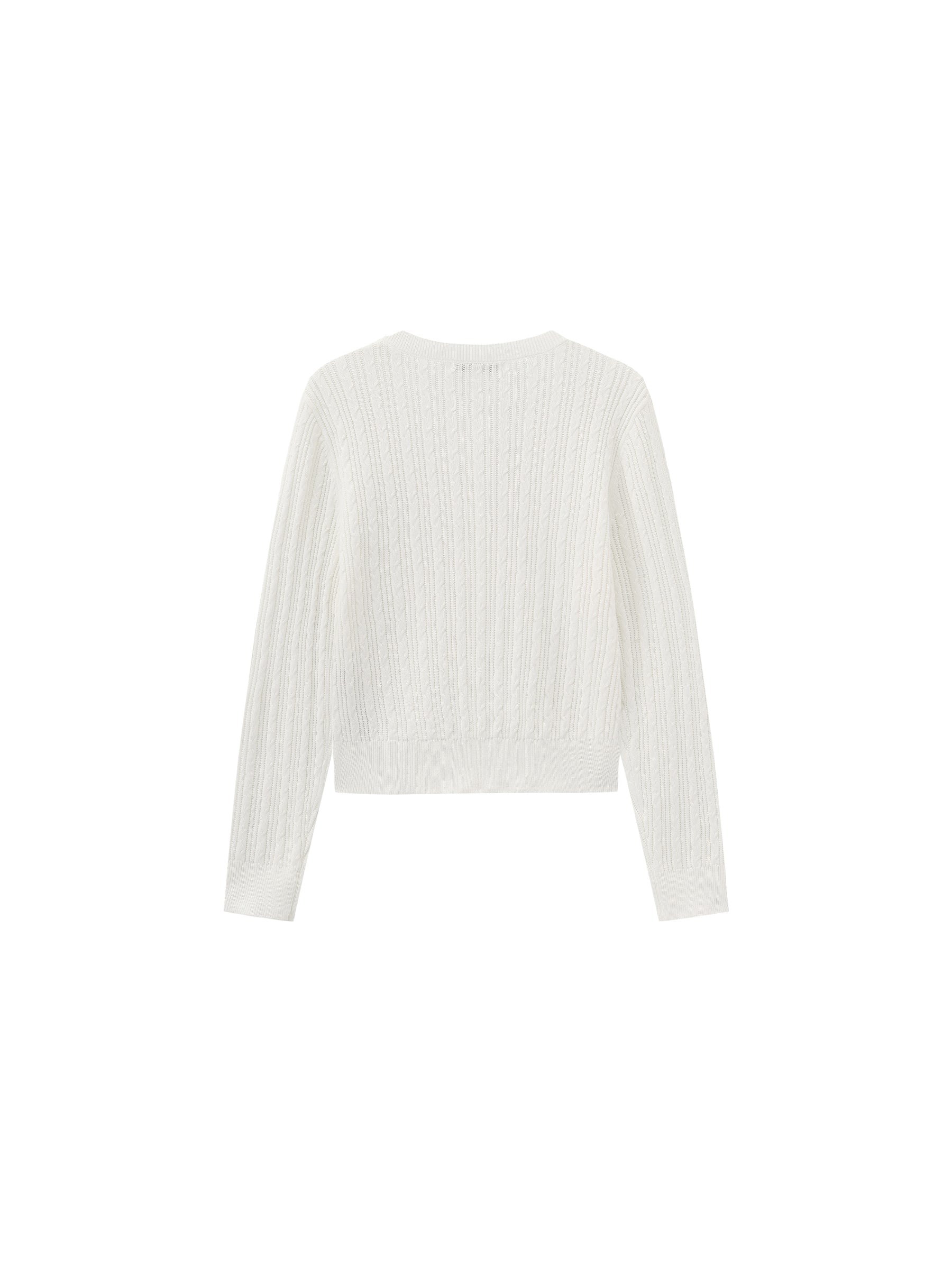 Cable-Knit Cropped Cardigan-16