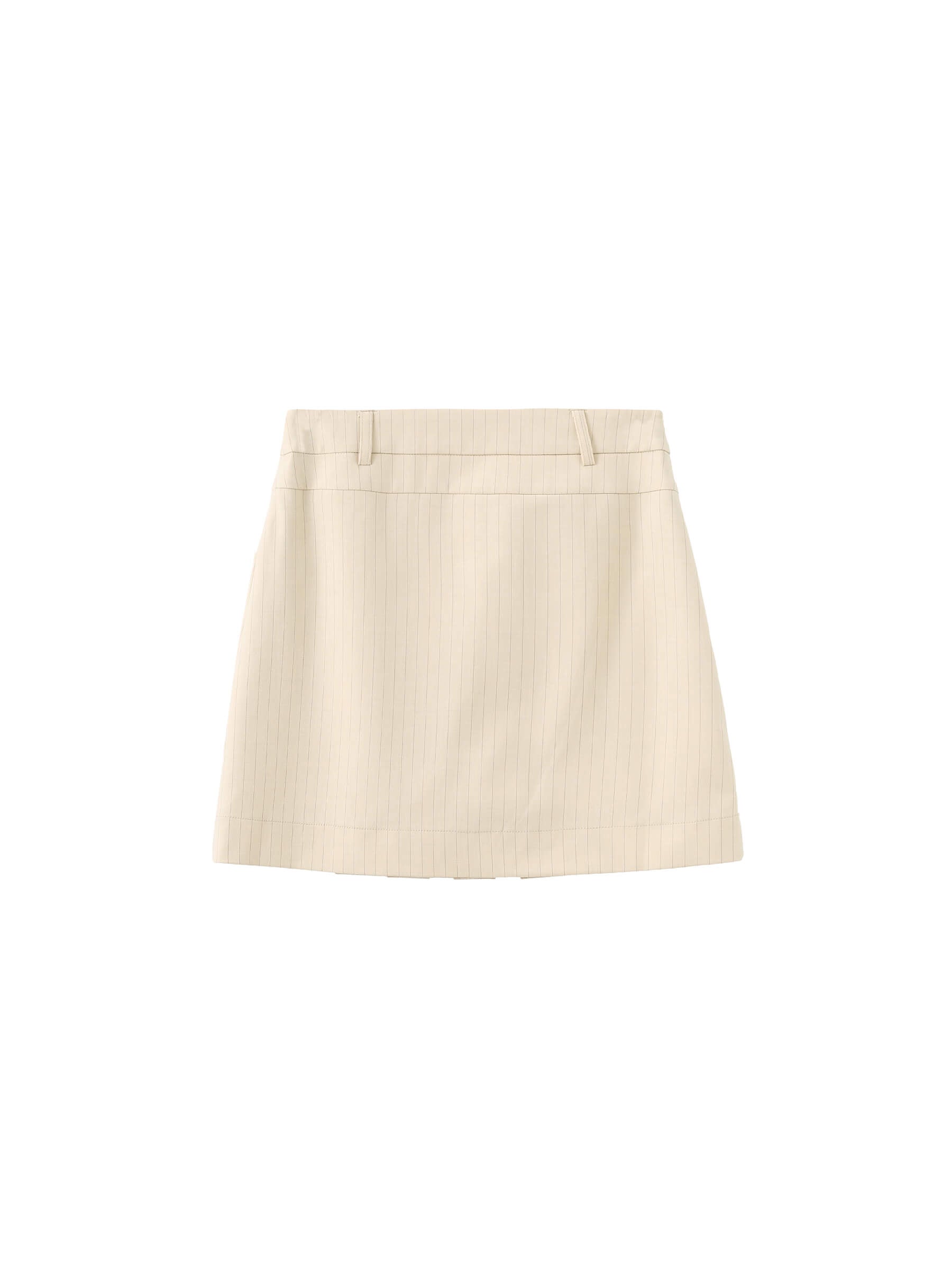 Pinstripe Pleated Mini Skirt-18