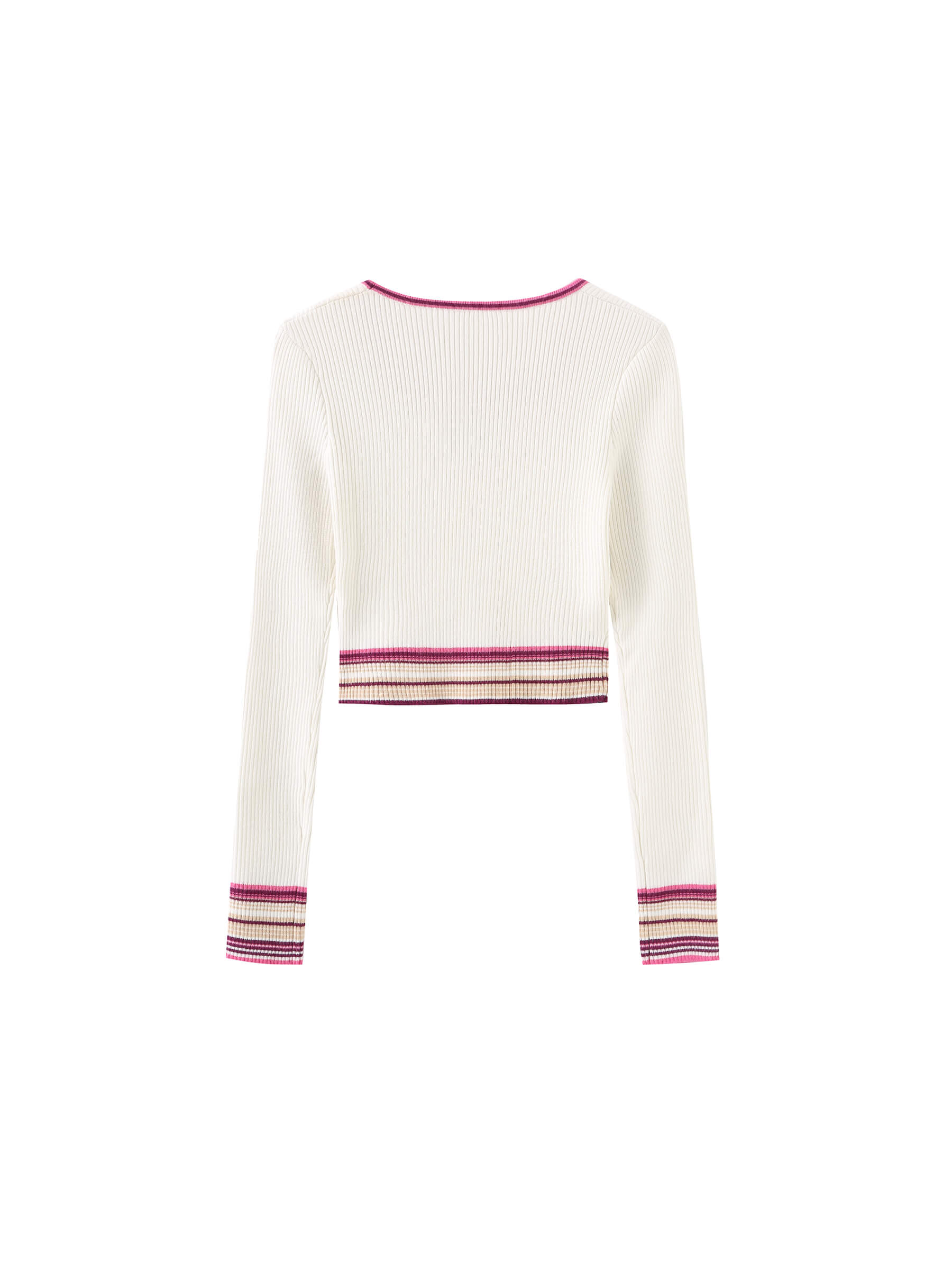 Boat Neck Long Sleeve Knit Top-18