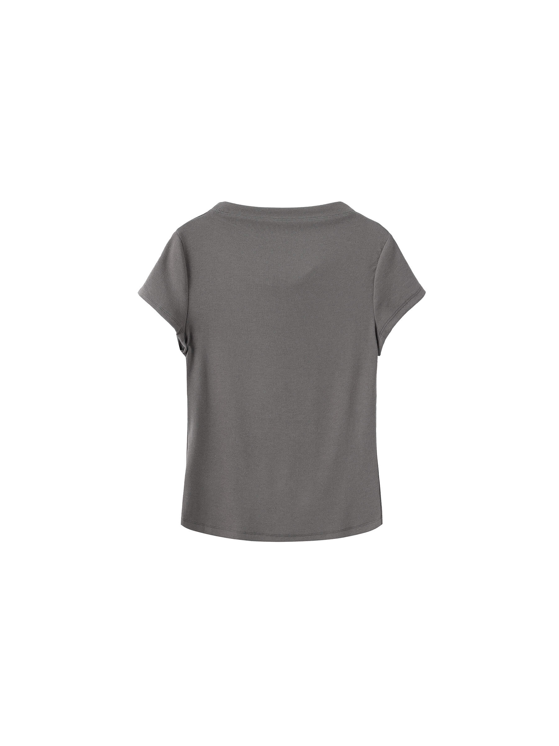 C by CUBIC Draped Neck Short-Sleeve T-Shirt-17