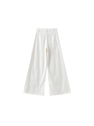 Front Stitch Wide Leg Jeans