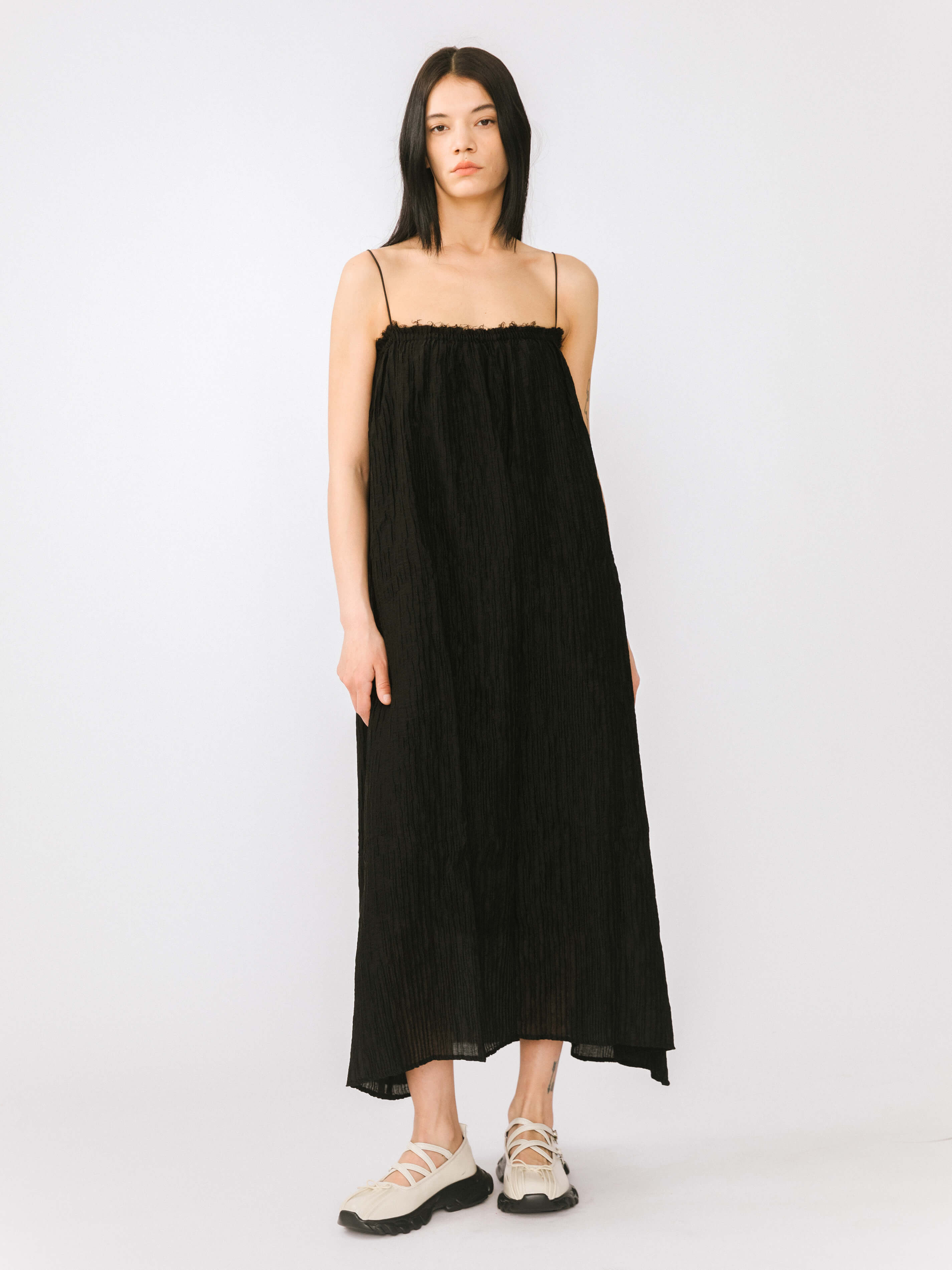 Spaghetti Strap A-line Maxi Dress-18