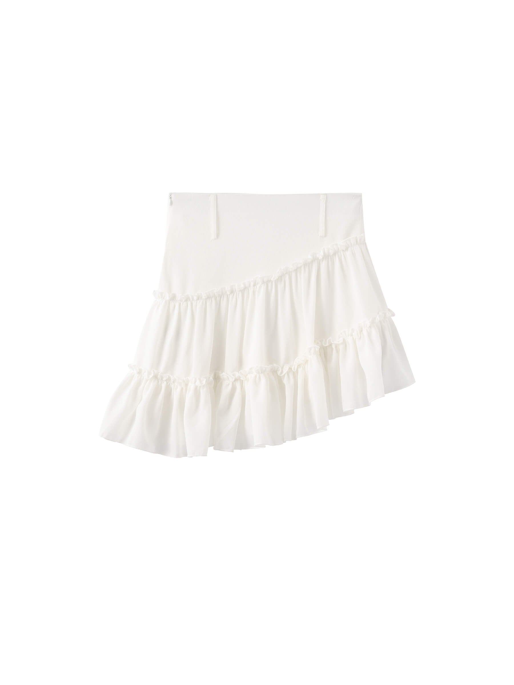Asymmetrical Ruffled Mini Skirt-18