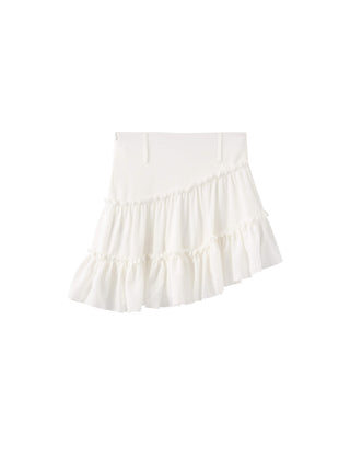 Asymmetrical Ruffled Mini Skirt