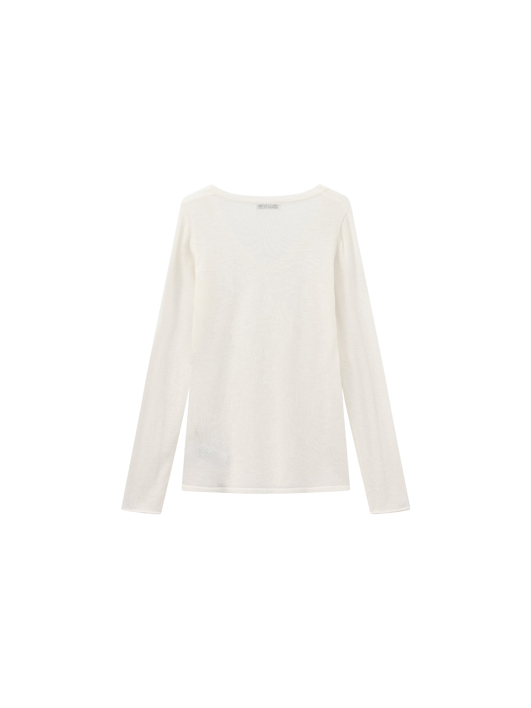 CUBIC Tencel Linen Blend V-Neck Knit Sweater-16