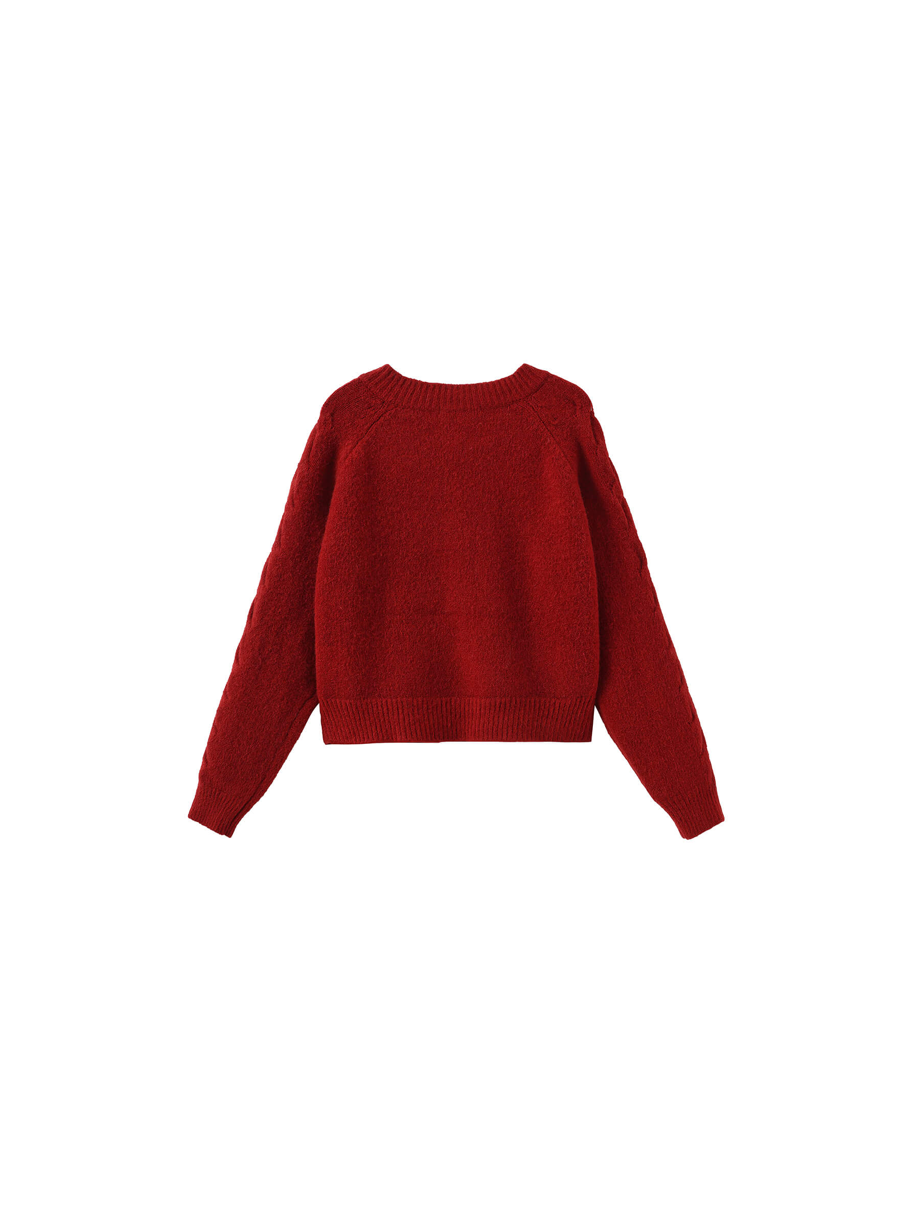 Crew Neck Short Knit Cardigan-18