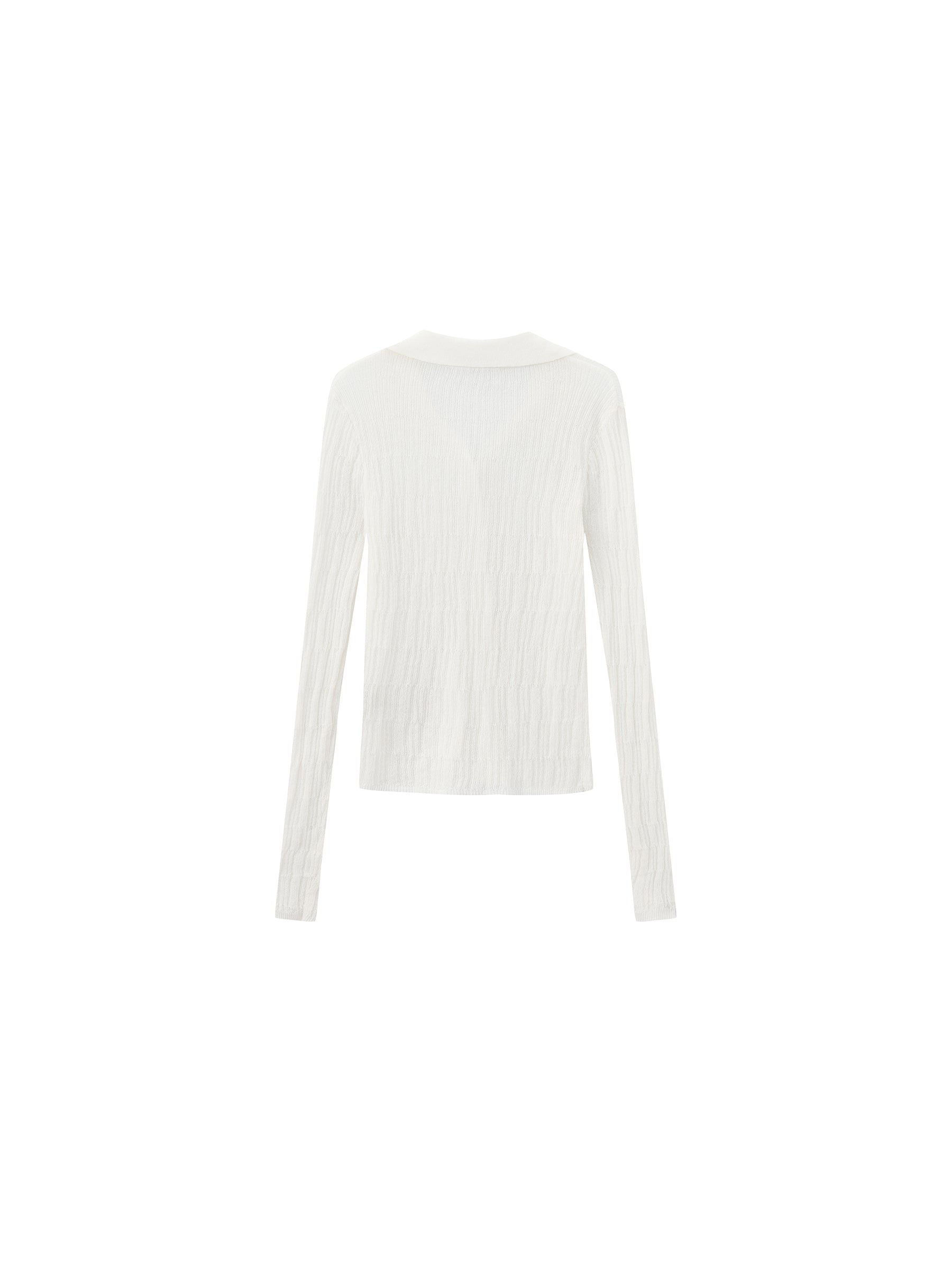 CUBIC Linen Collared Long-Sleeved Knit Sweater-16