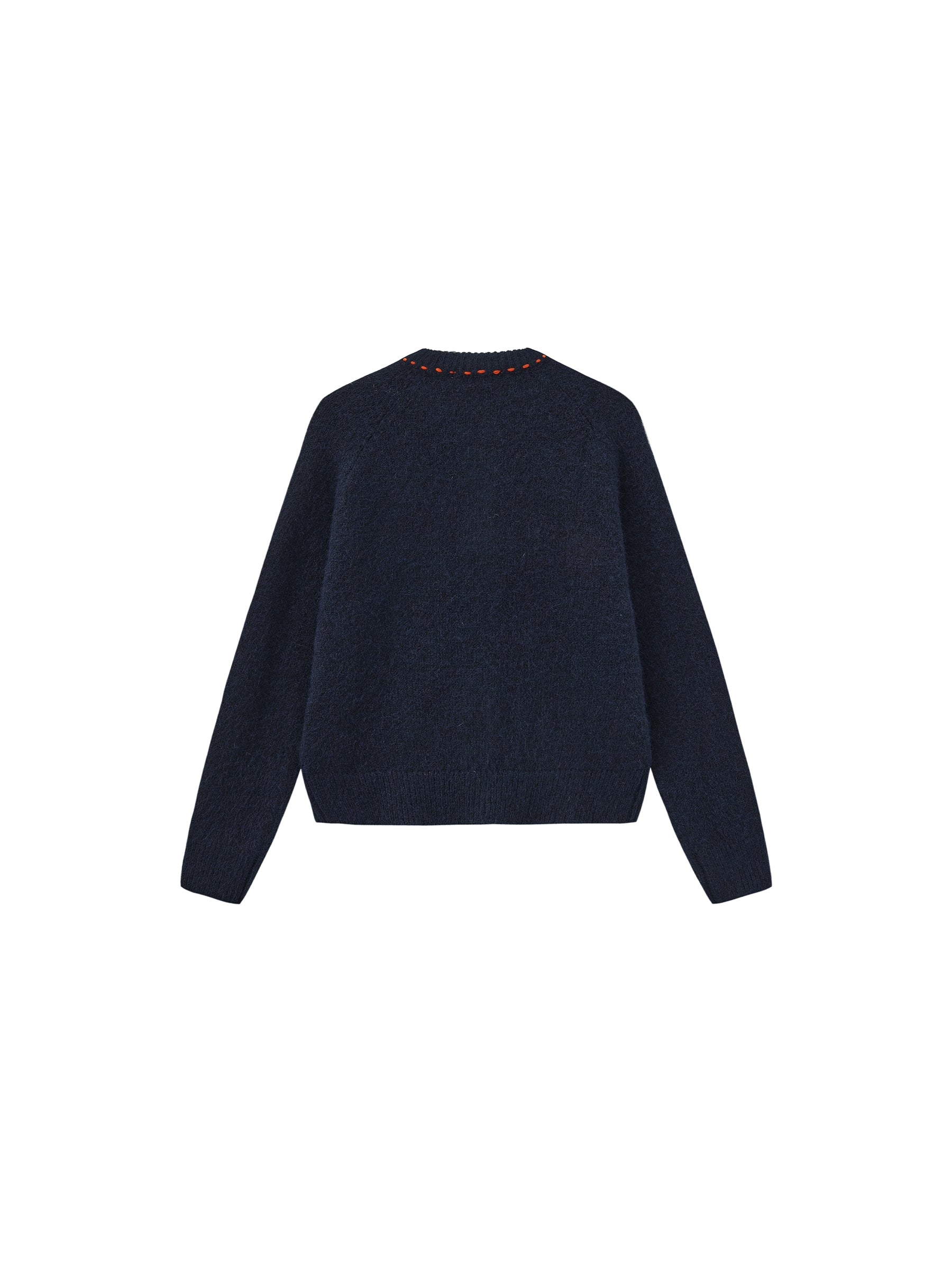 Wool-Blend Contrast Ribbed Cuff Cardigan-16