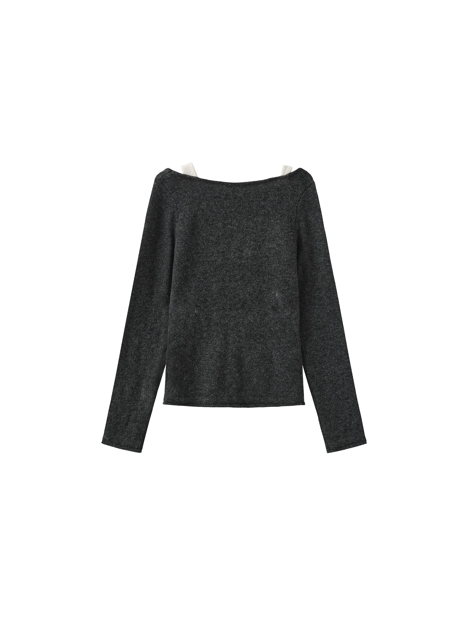 Classic Boat Neck Faux-Layer Top-16