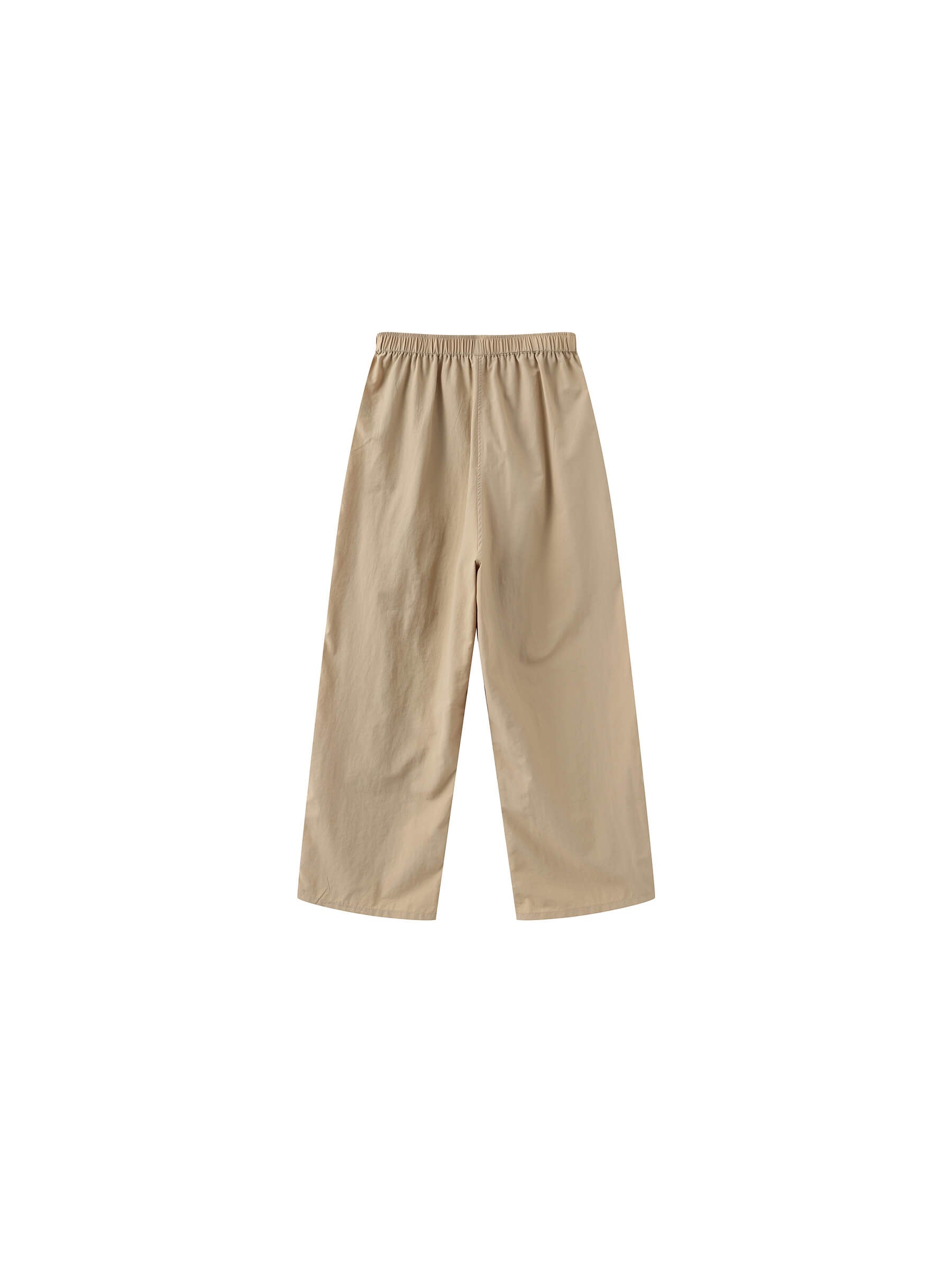 Loose-Fit Elastic Waist Tapered Trousers-17