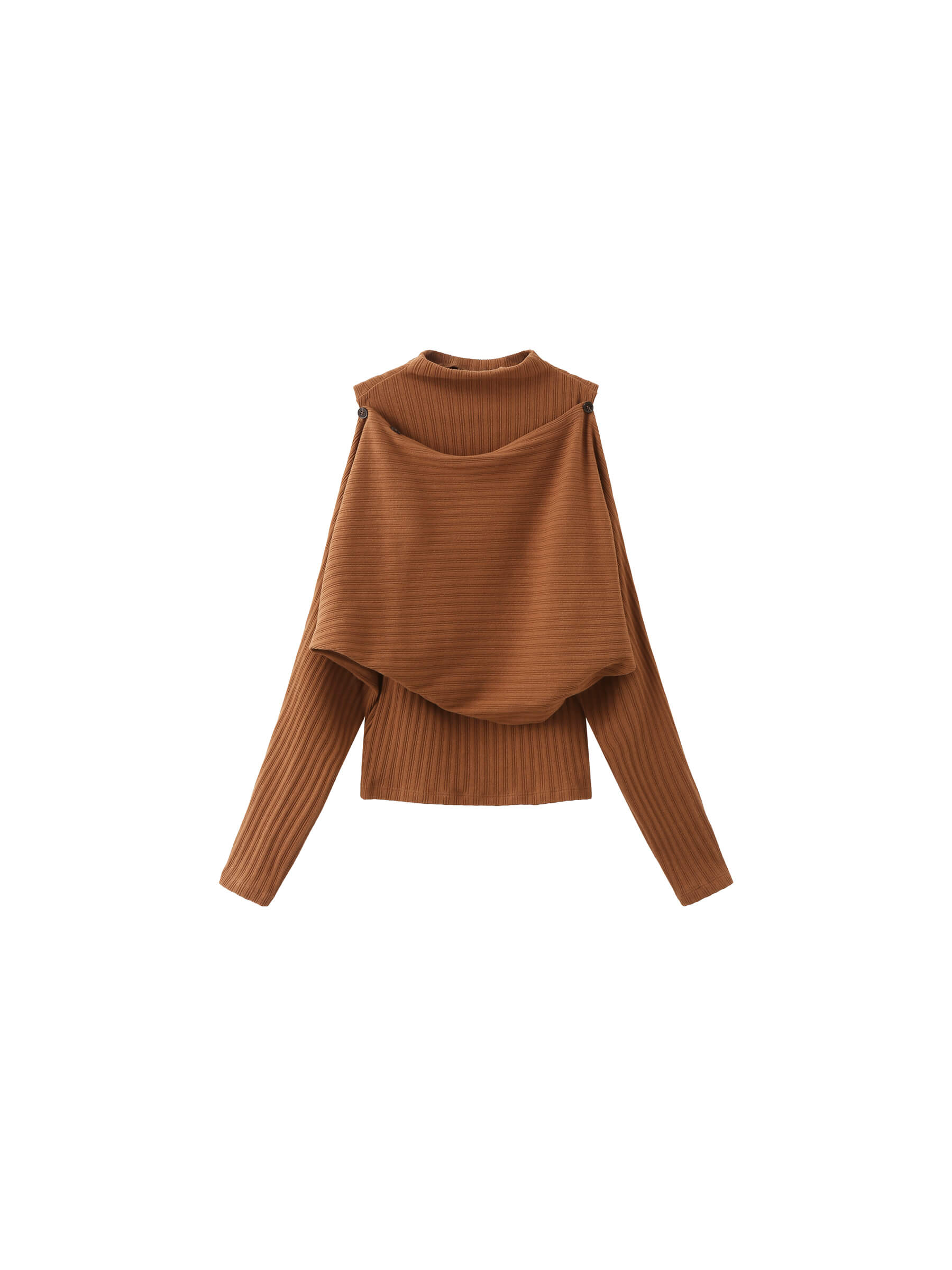 Detachable Knit Long Sleeve Top-16