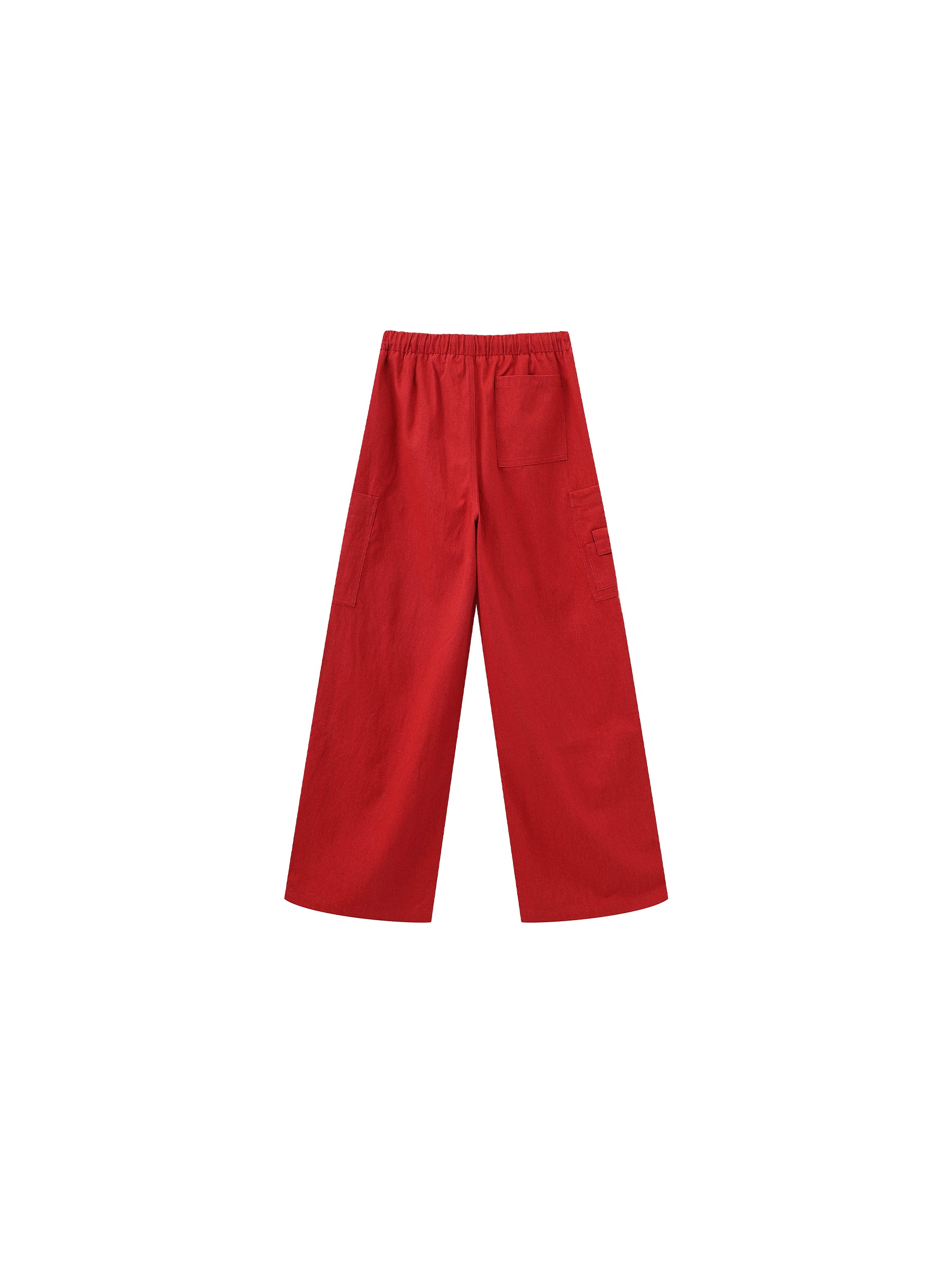 Relaxed Draped Straight-Leg Utility Pants-16