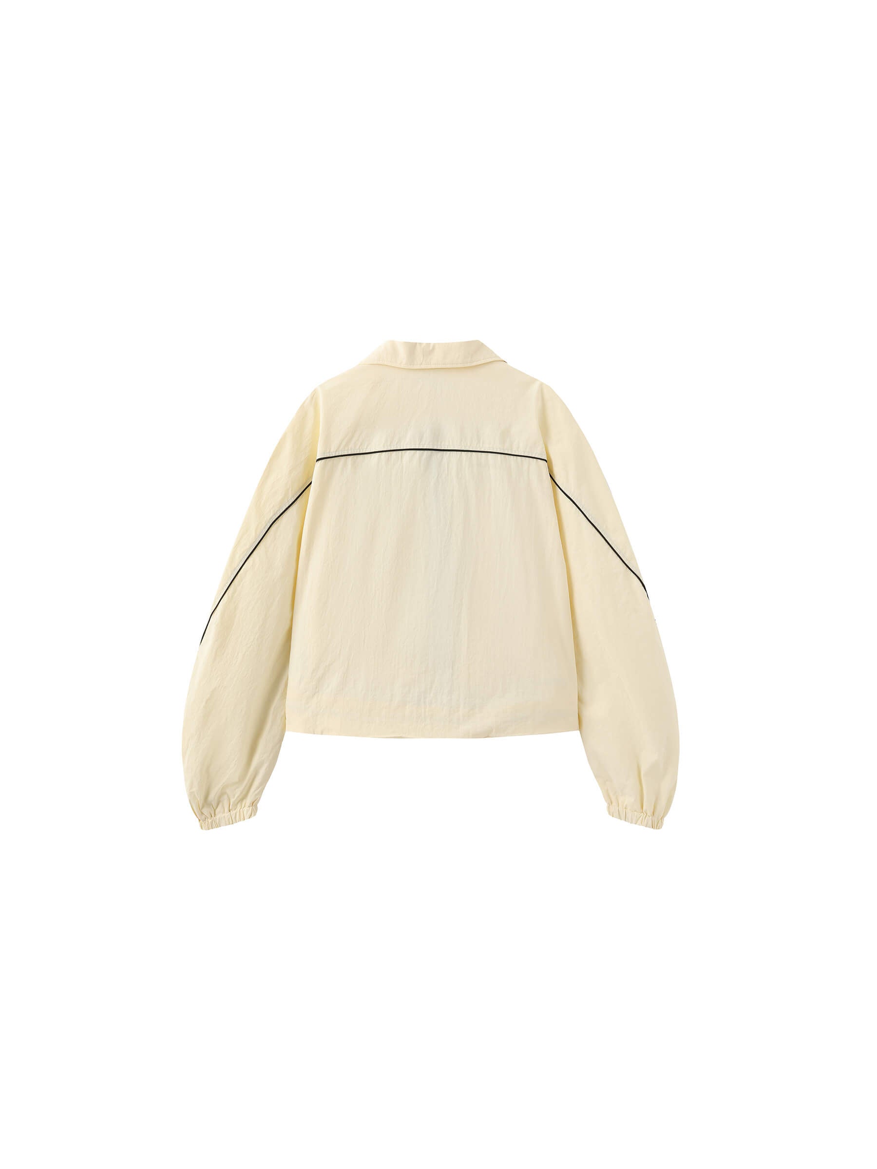Color-Block Zipper Short Jacket-16