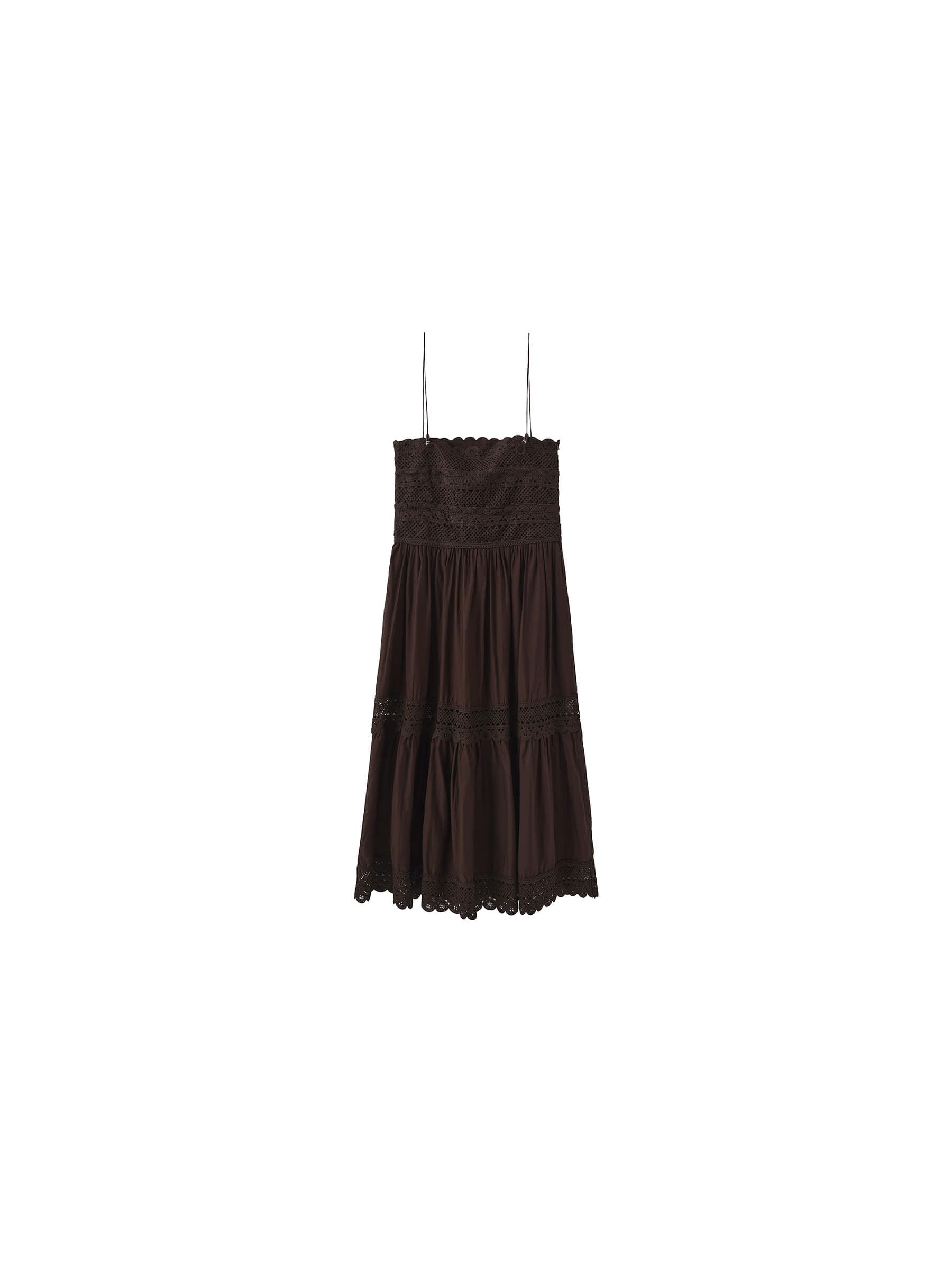 Crochet Lace Panelled Maxi Cami Dress-16