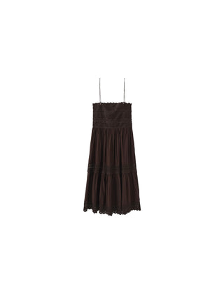 Crochet Lace Panelled Maxi Cami Dress