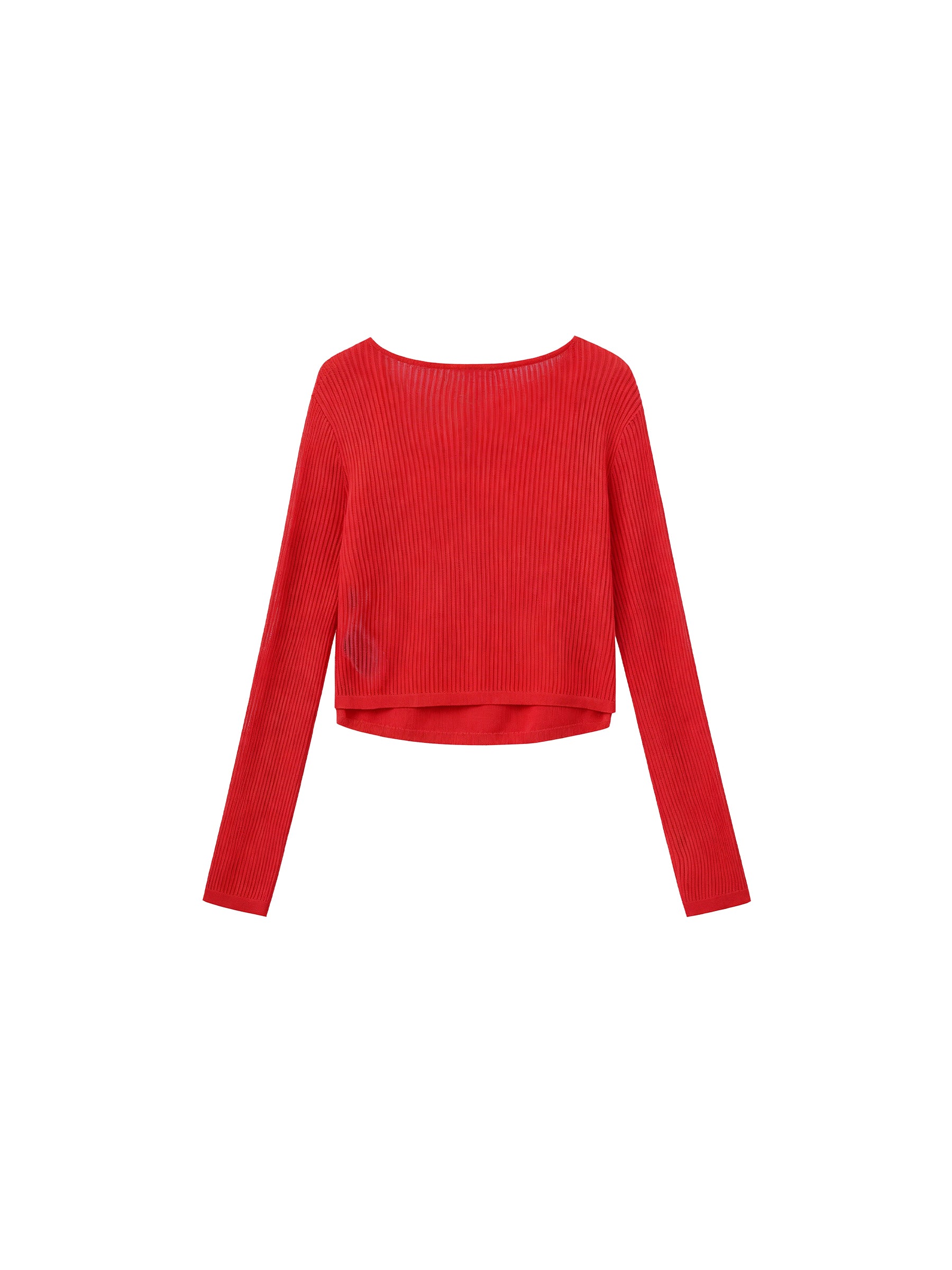 CUBIC Sheer Ribbed Knit Two-Piece Set-16