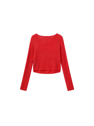CUBIC Sheer Ribbed Knit Two-Piece Set