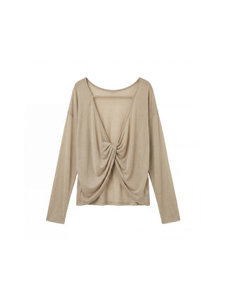 CUBIC Lyocell Sheer Open-Back Top