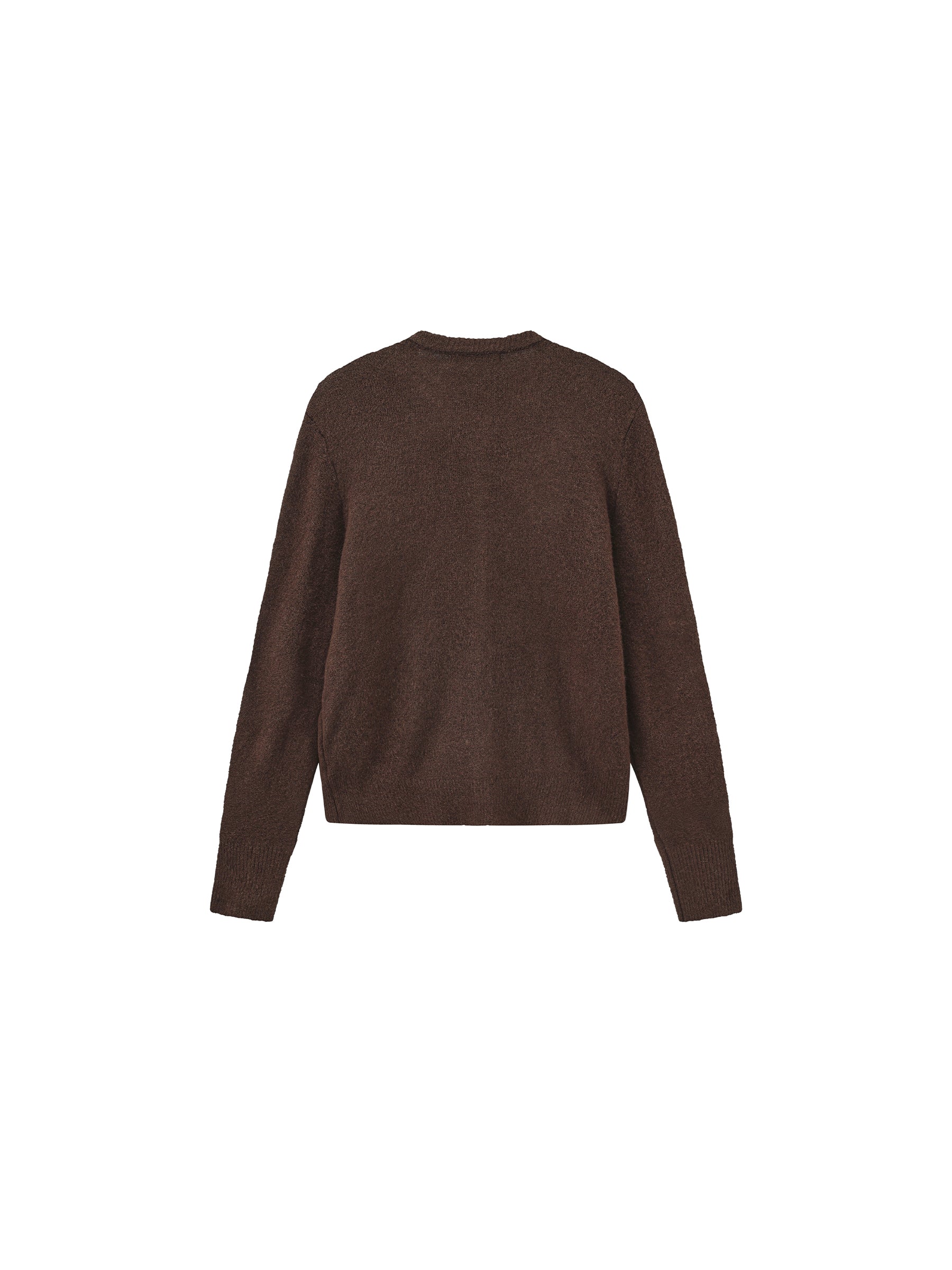 Crewneck Knit Button-Up Cardigan-16