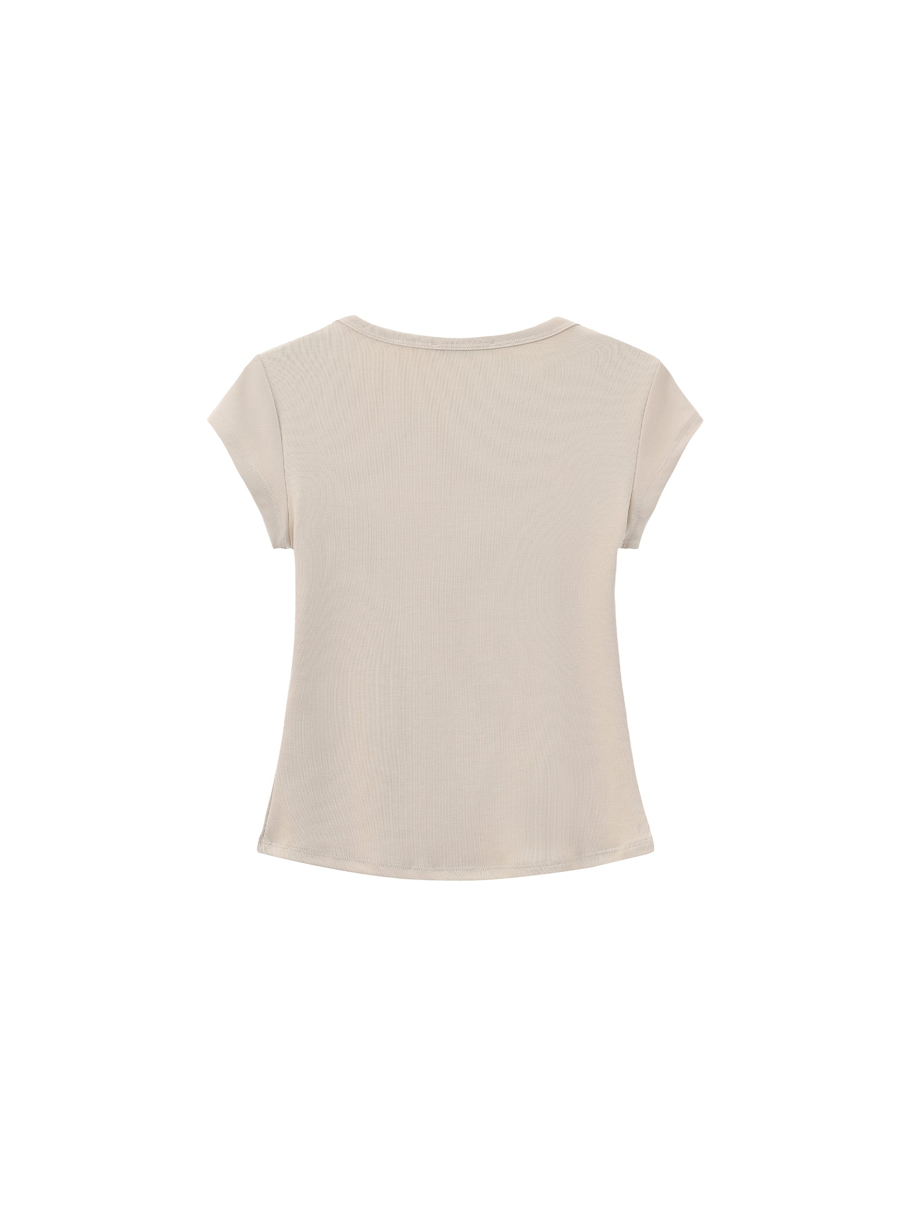 CUBIC Modal Square Neck Short-sleeved T-shirt-16