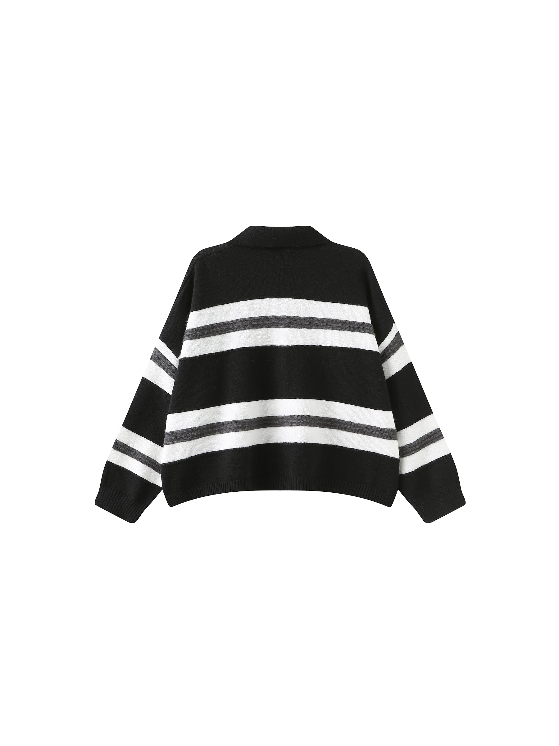 Oversized Contrast Striped Sweater-18