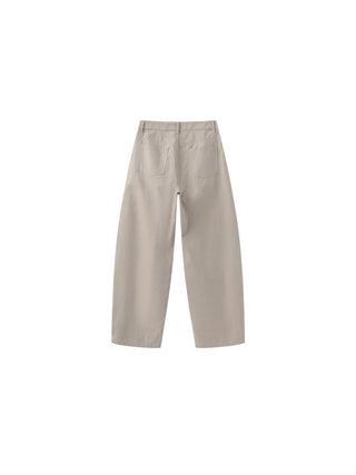 100% Cotton Draped Oversized Wide-Leg Casual Pants