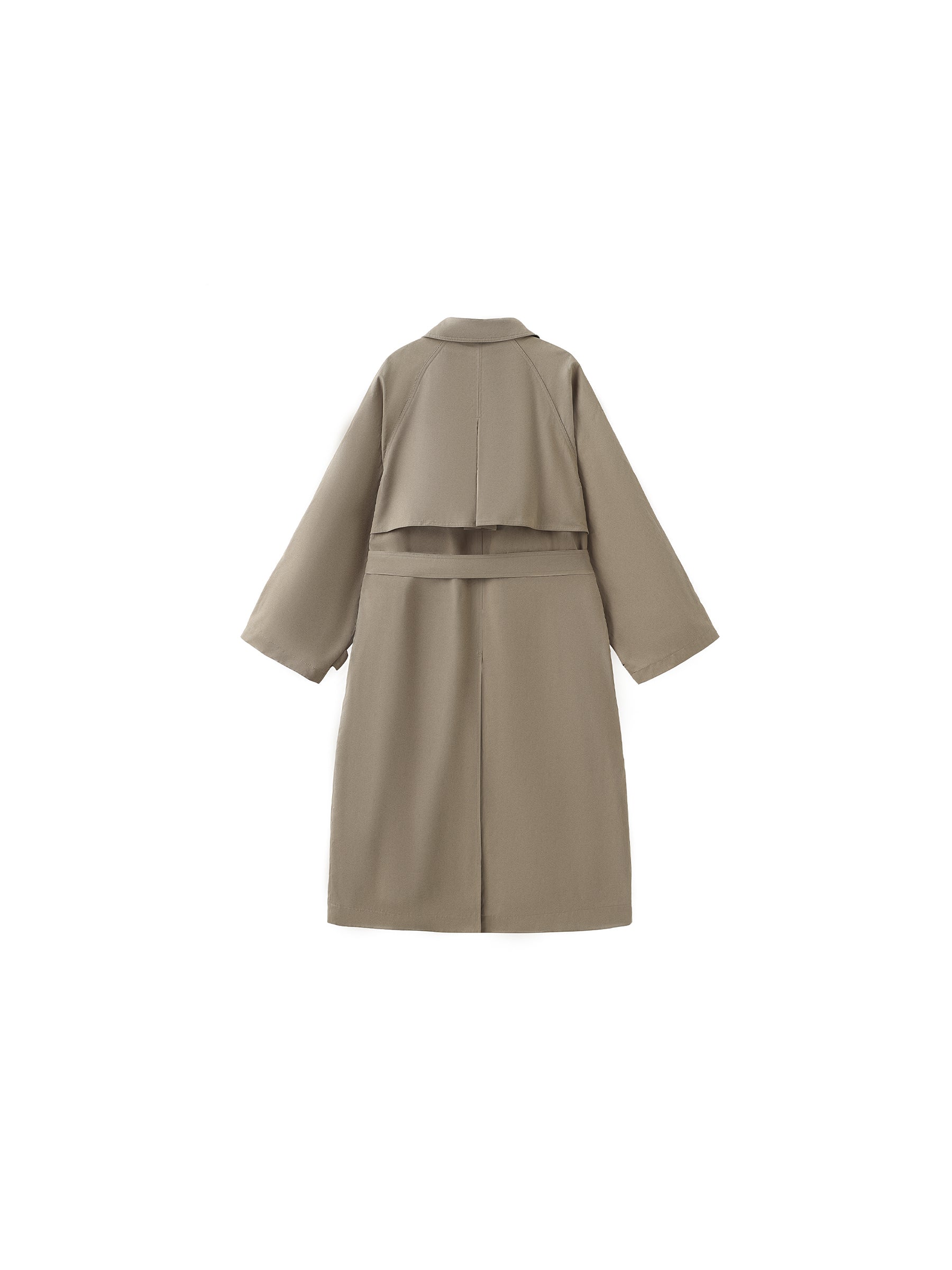 Oversized Large Lapel Long Trench Coat-16