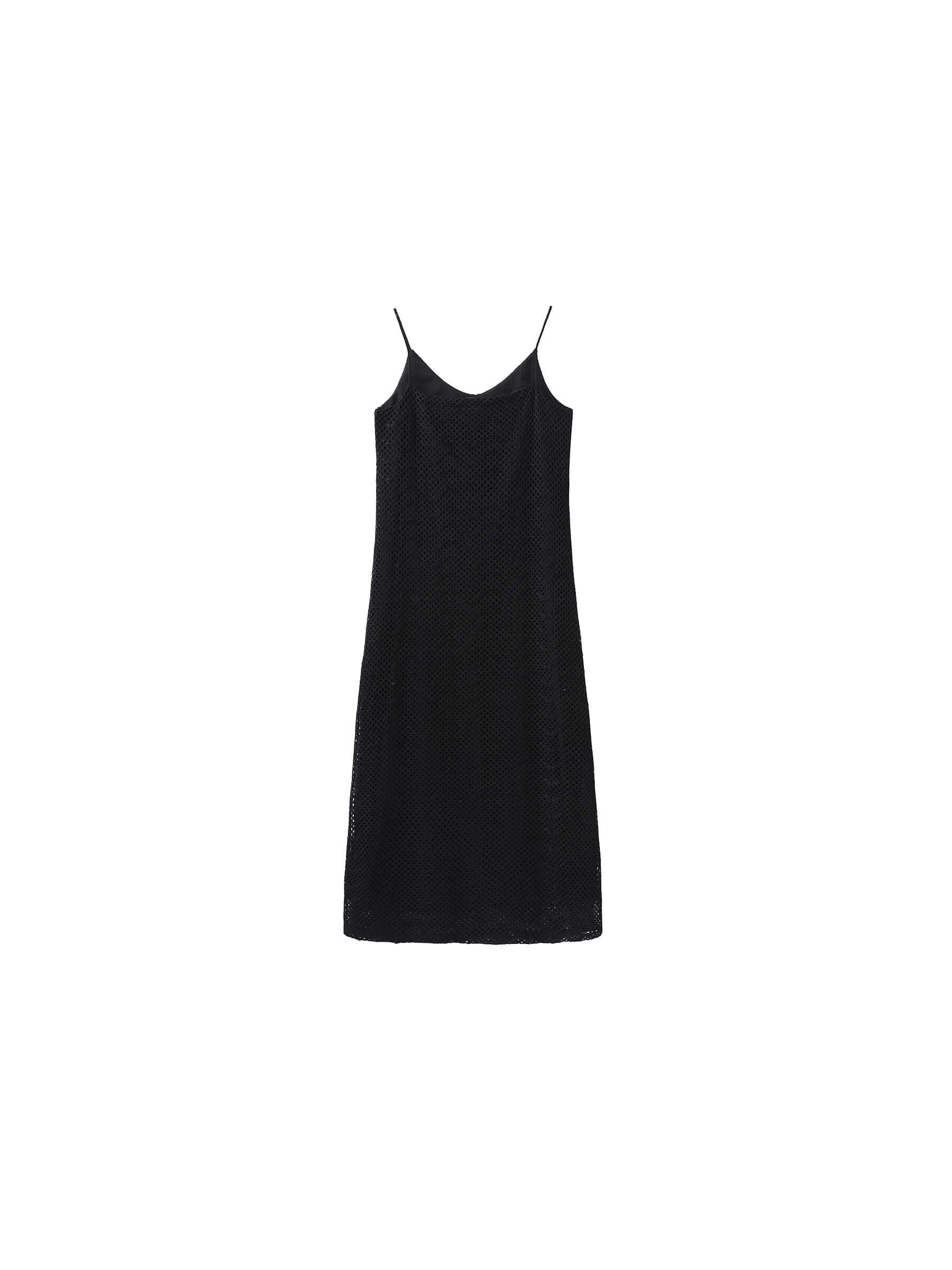 Lace Hollow Out A-Line Sling Dress-16