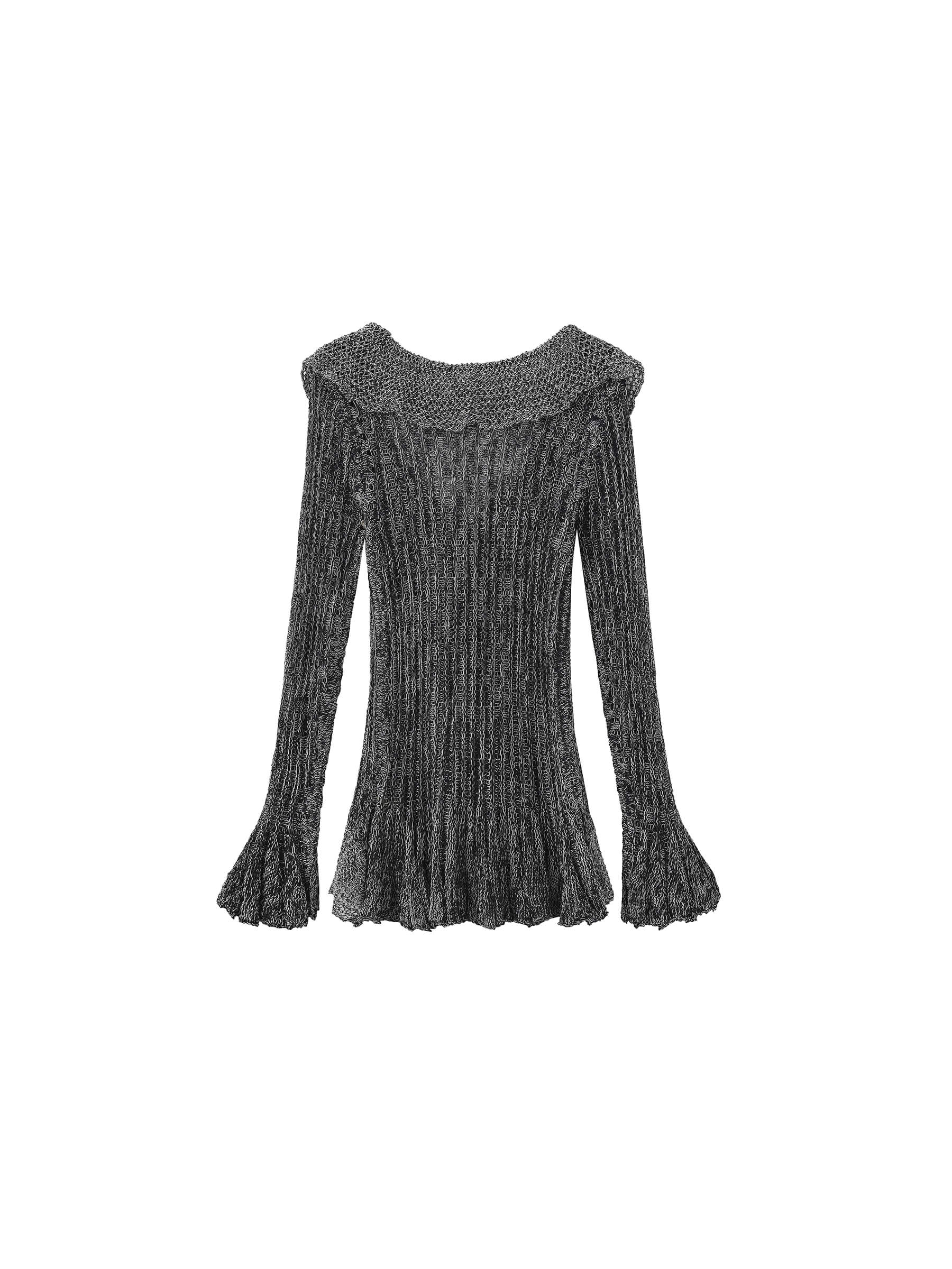Special Yarn Hollowed Long Sleeves Knit Top-18