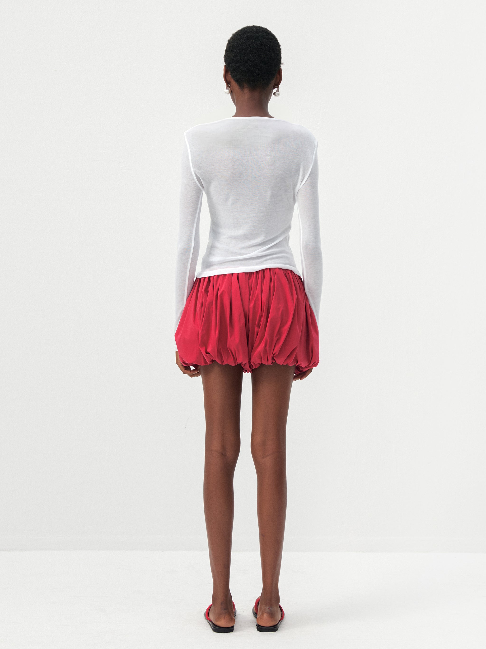 CUBIC Lyocell Sheer Long-Sleeve Top-17