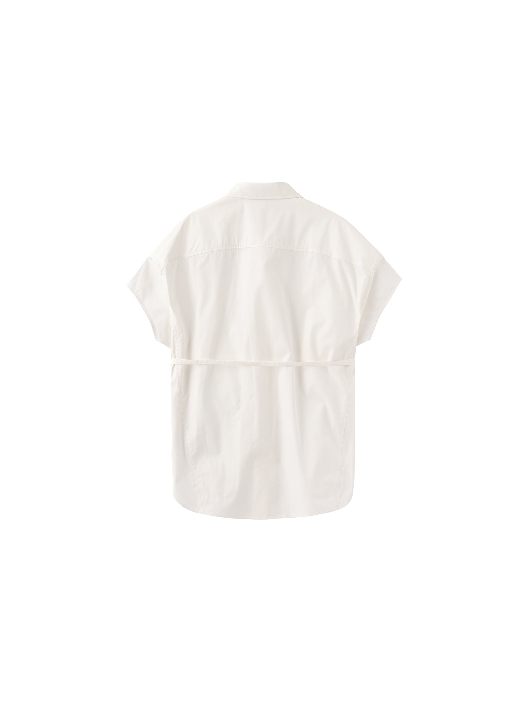 Beaded Placket Utility Short-Sleeve Shirt-16