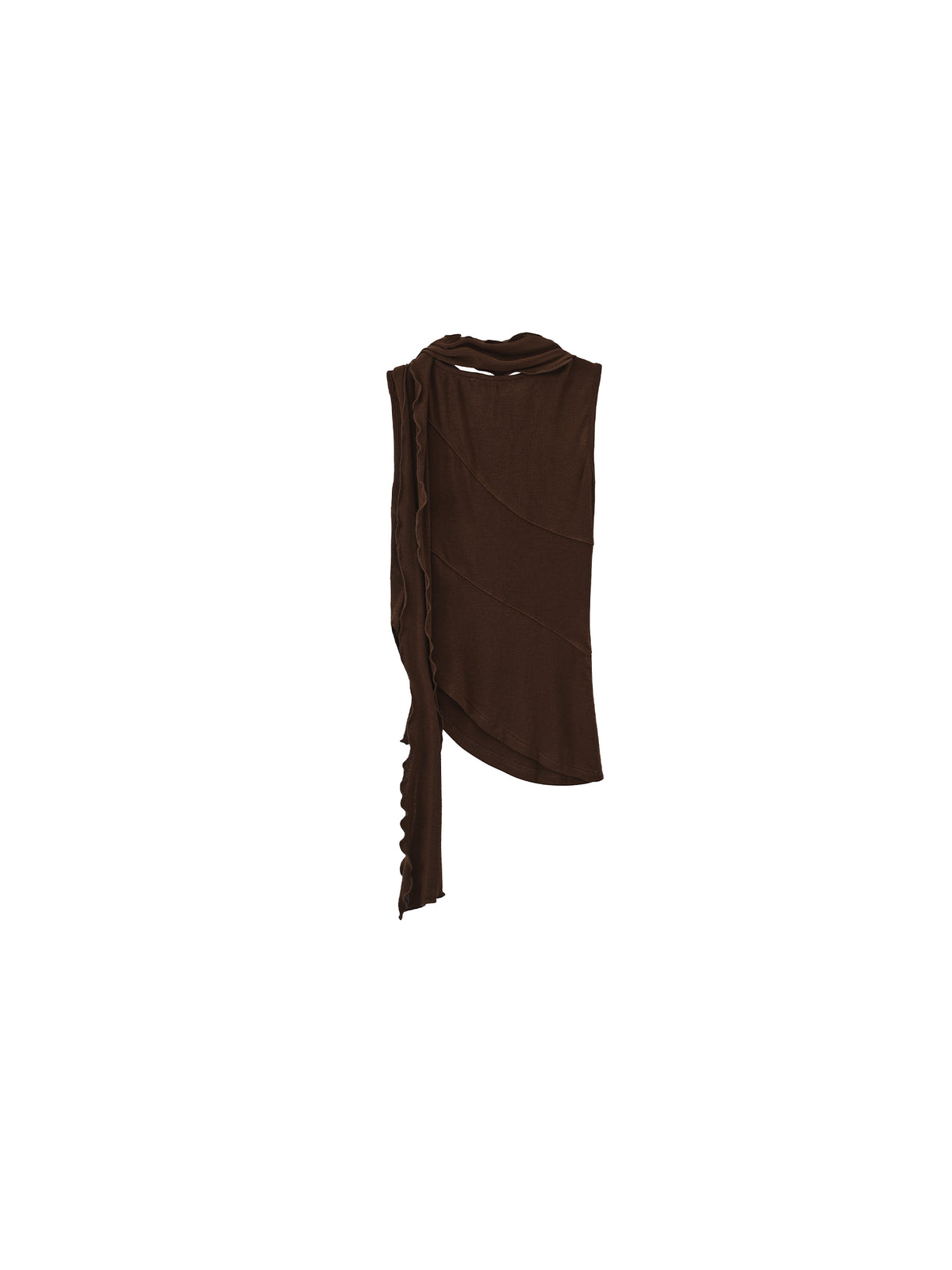 Asymmetrical Tie-Neck Flowy Sleeveless Top-16
