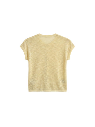 CUBIC Viscose Blend Short-Sleeve Sheer Cardigan