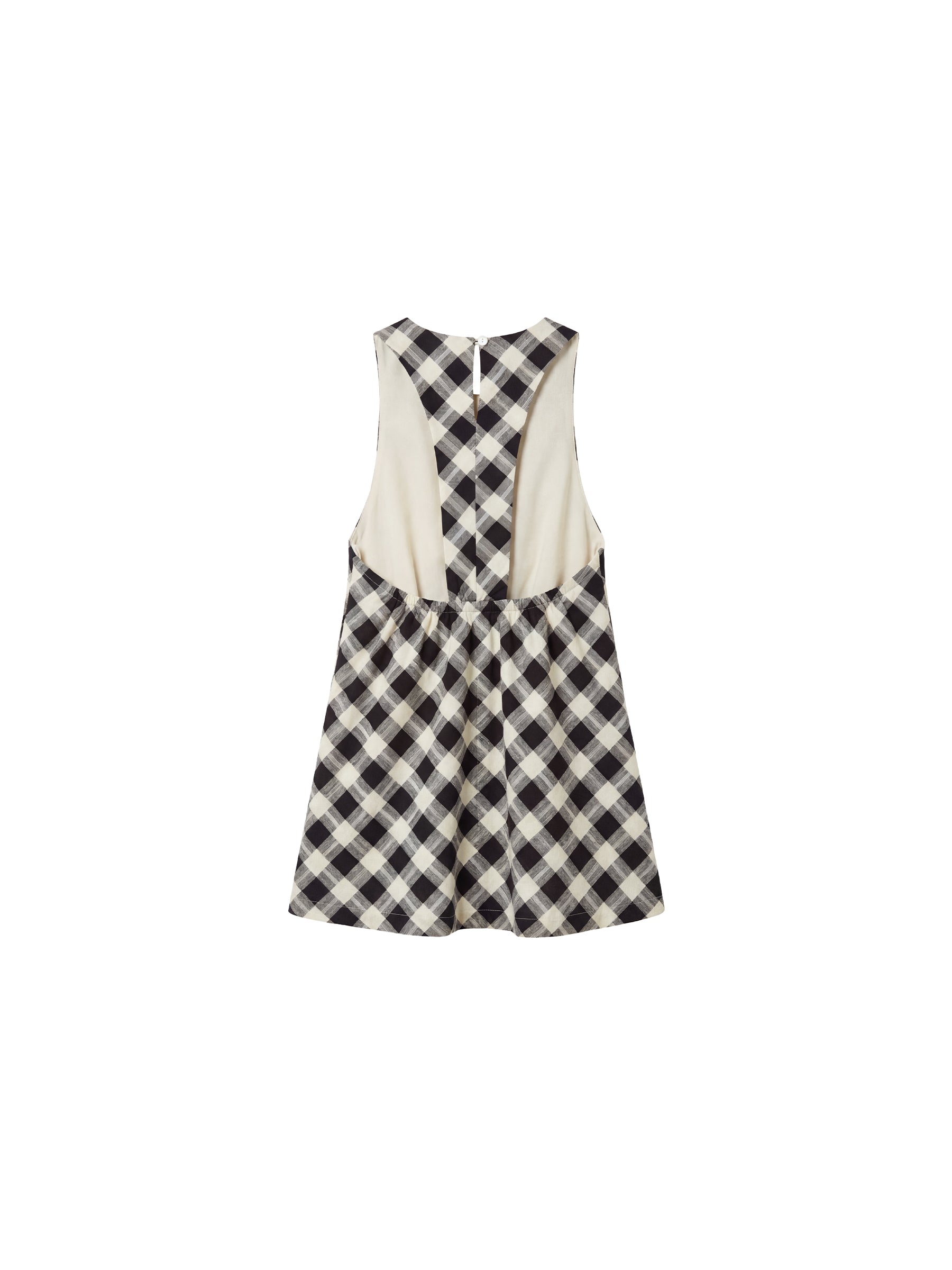 CUBIC Linen Blend Halter Check Top-16