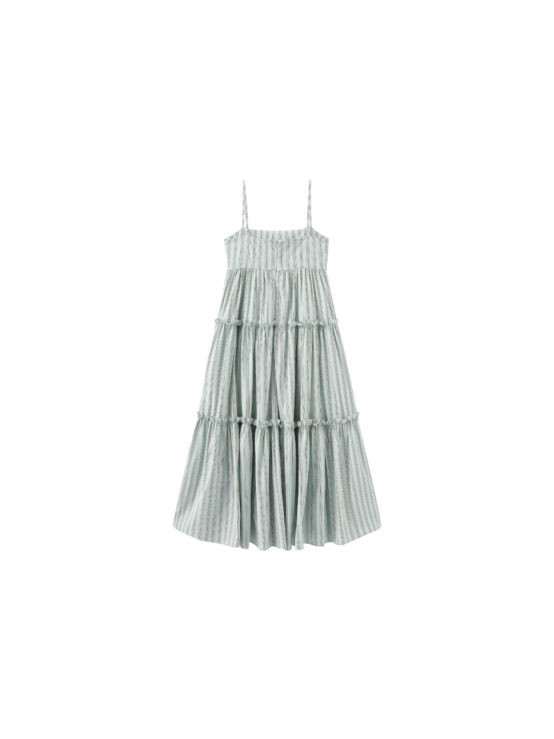 Strap Striped Cake Dress-16
