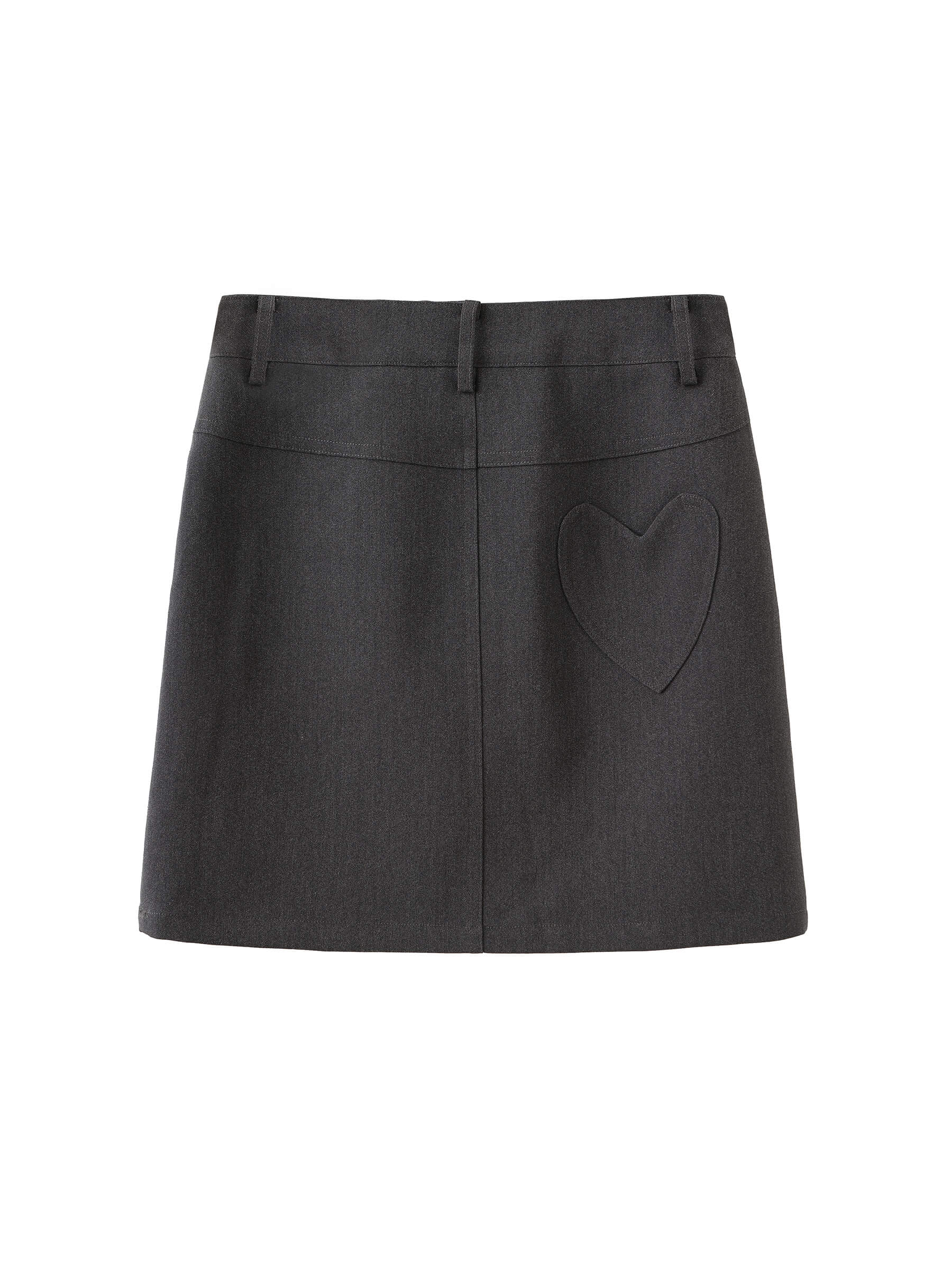 Heart Patch Tailored Mini Skirt-16
