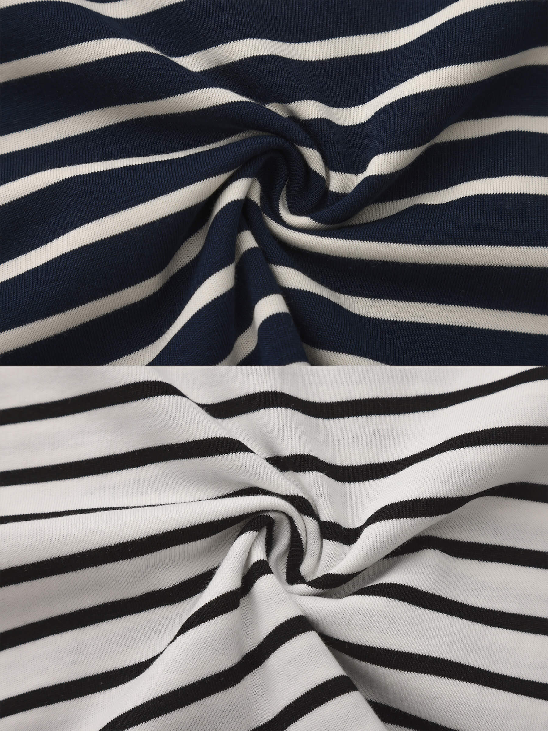 C by CUBIC Striped Basic Cotton T-Shirt-19