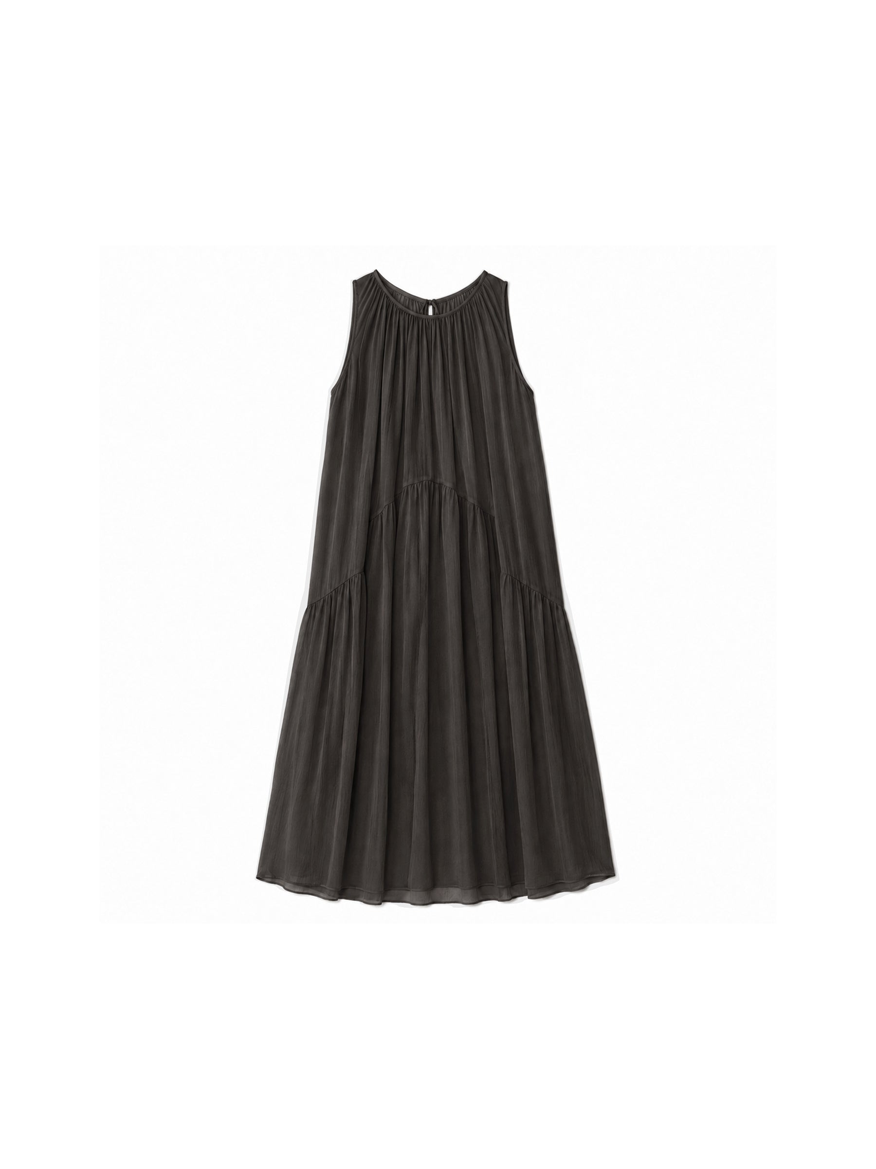CUBIC Tiered Halter Neck Lyocell Midi Dress-17