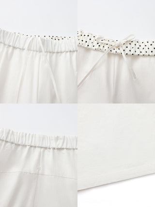 CUBIC Ruffled Waistband Two-Way Casual Pants