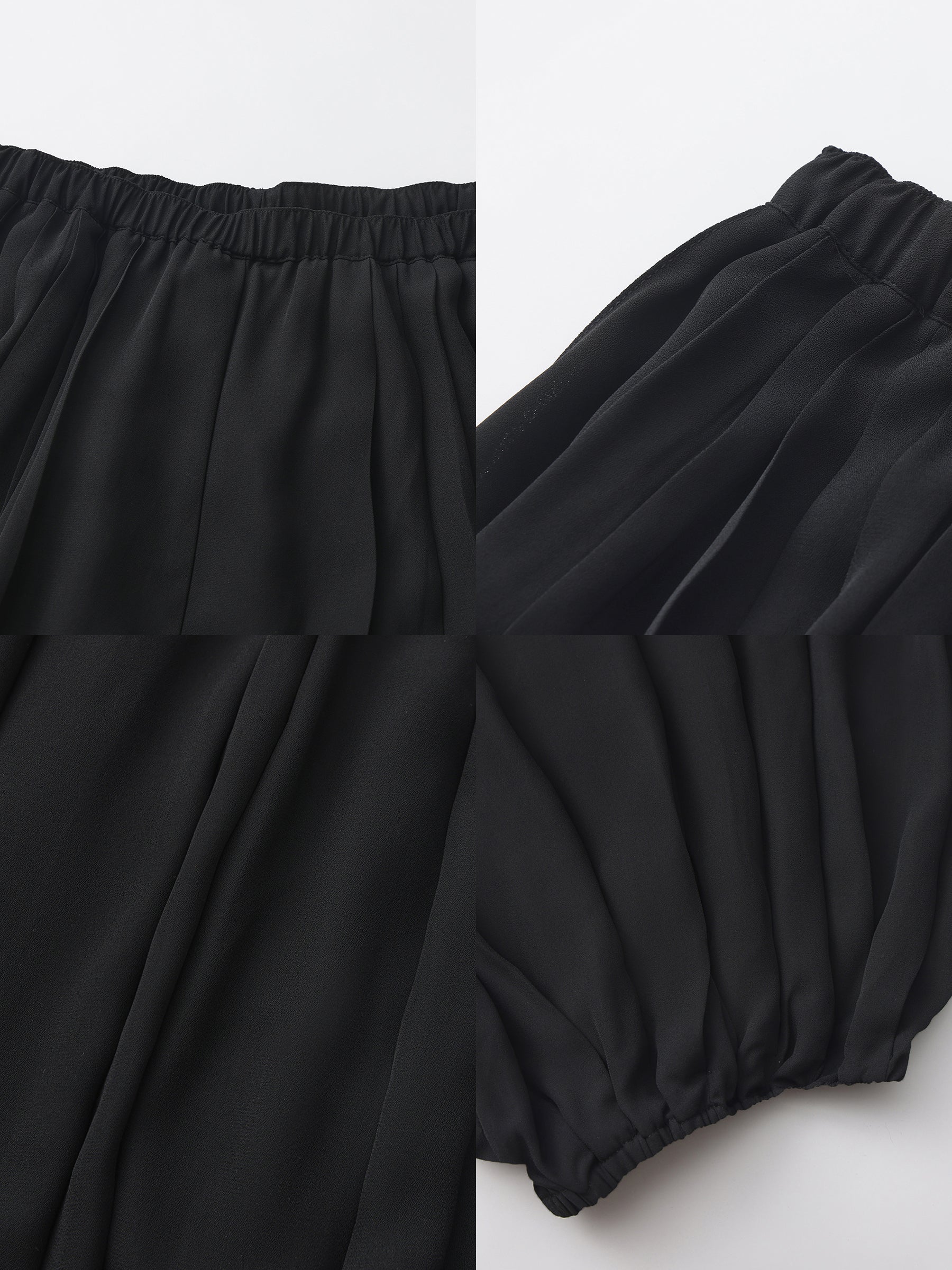 Pleated Balloon-Leg Elastic-Waist Trousers-17