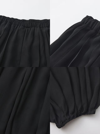 Pleated Balloon-Leg Elastic-Waist Trousers